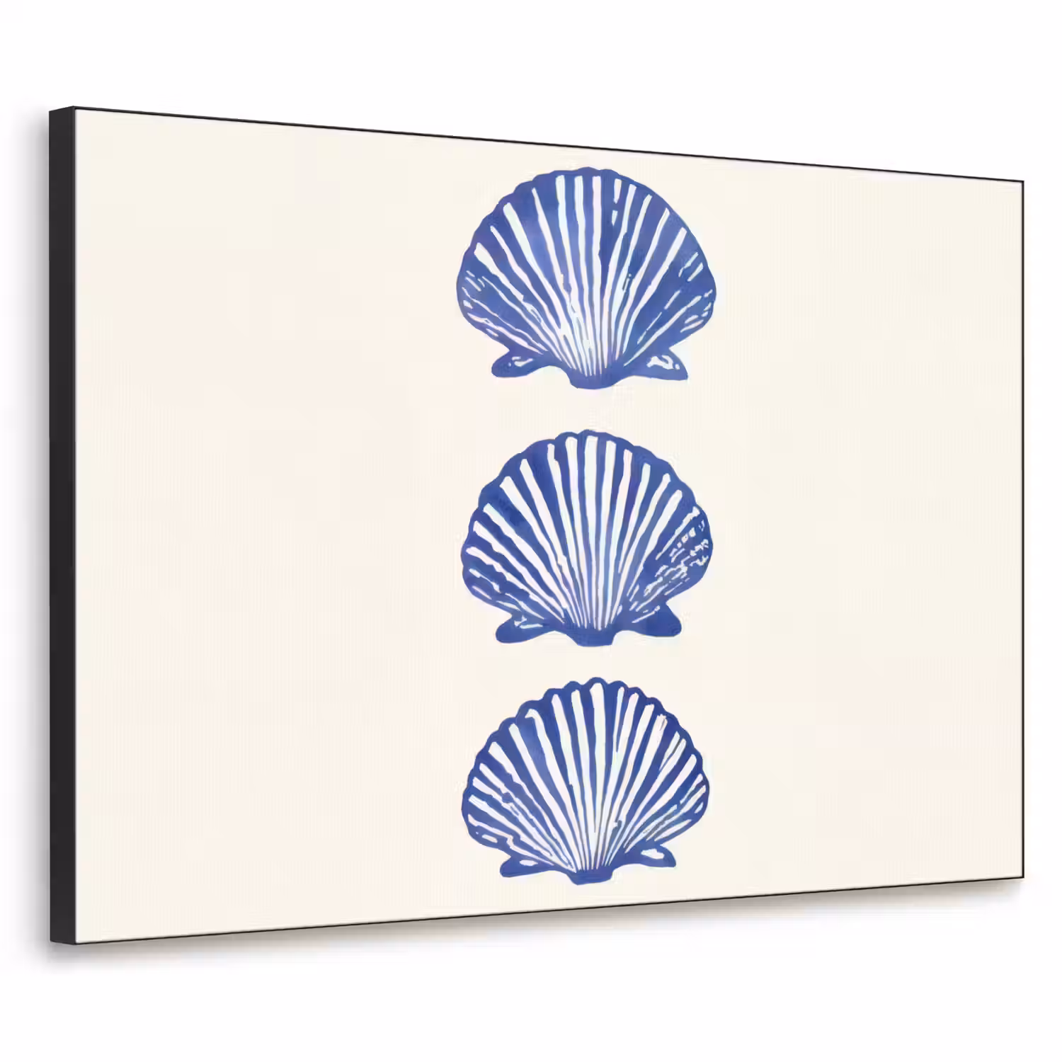 Schelpen - Blauw - Patroon Textielframe - compleet frame klein -3d