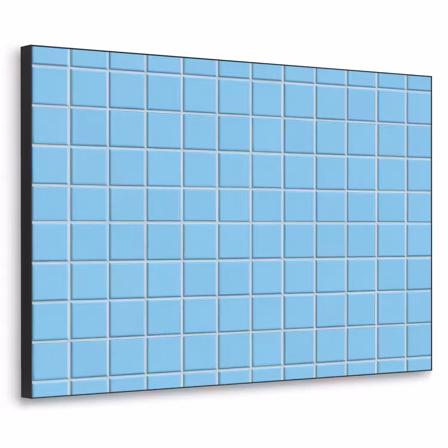 Patroon - Tegel - Pastel - Blauw Textielframe zwart klein 947 -3d