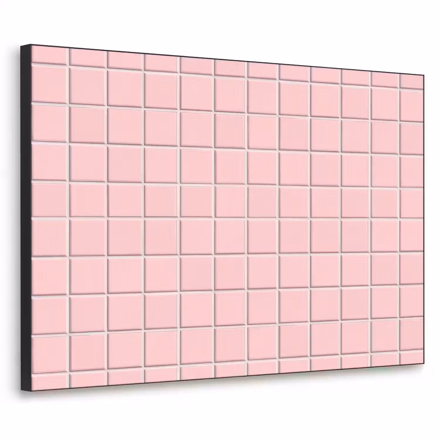 Patroon - Tegel - Pastelroze Textielframe zwart klein 947 -3d