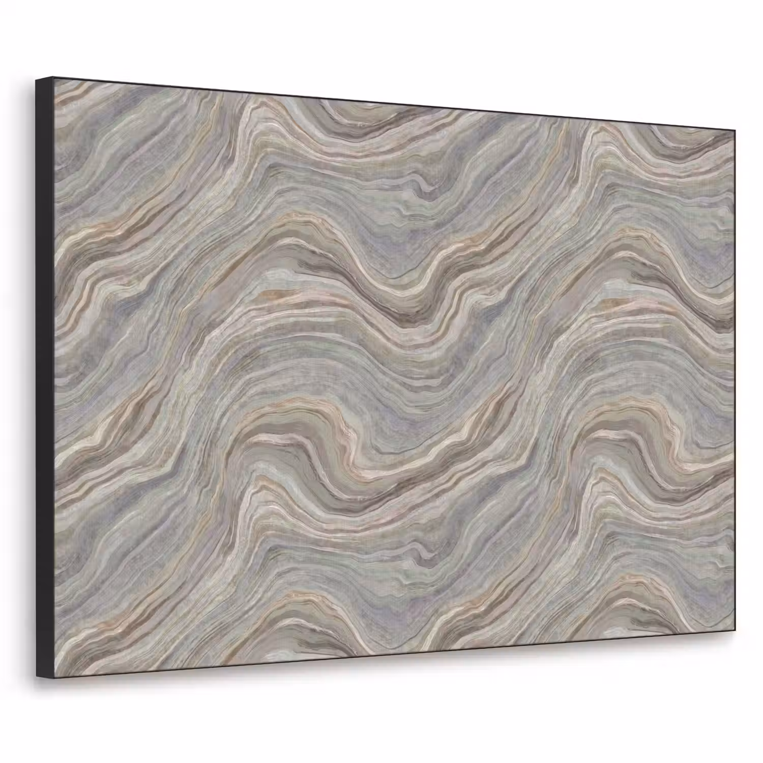 Patroon - Sereen - Paars - Groen Textielframe zwart klein 947 -3d