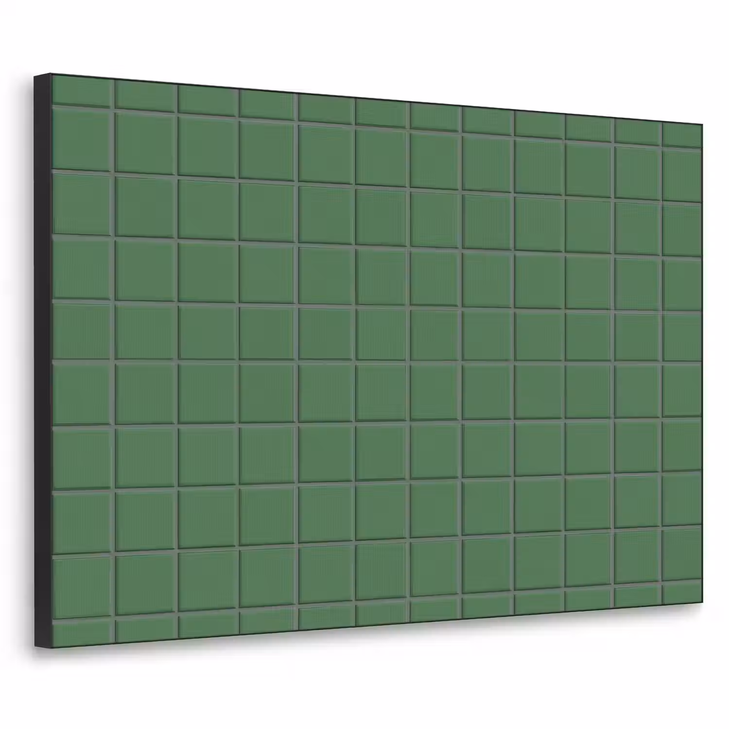 Patroon - Tegels - Groen Textielframe zwart klein 947 -3d