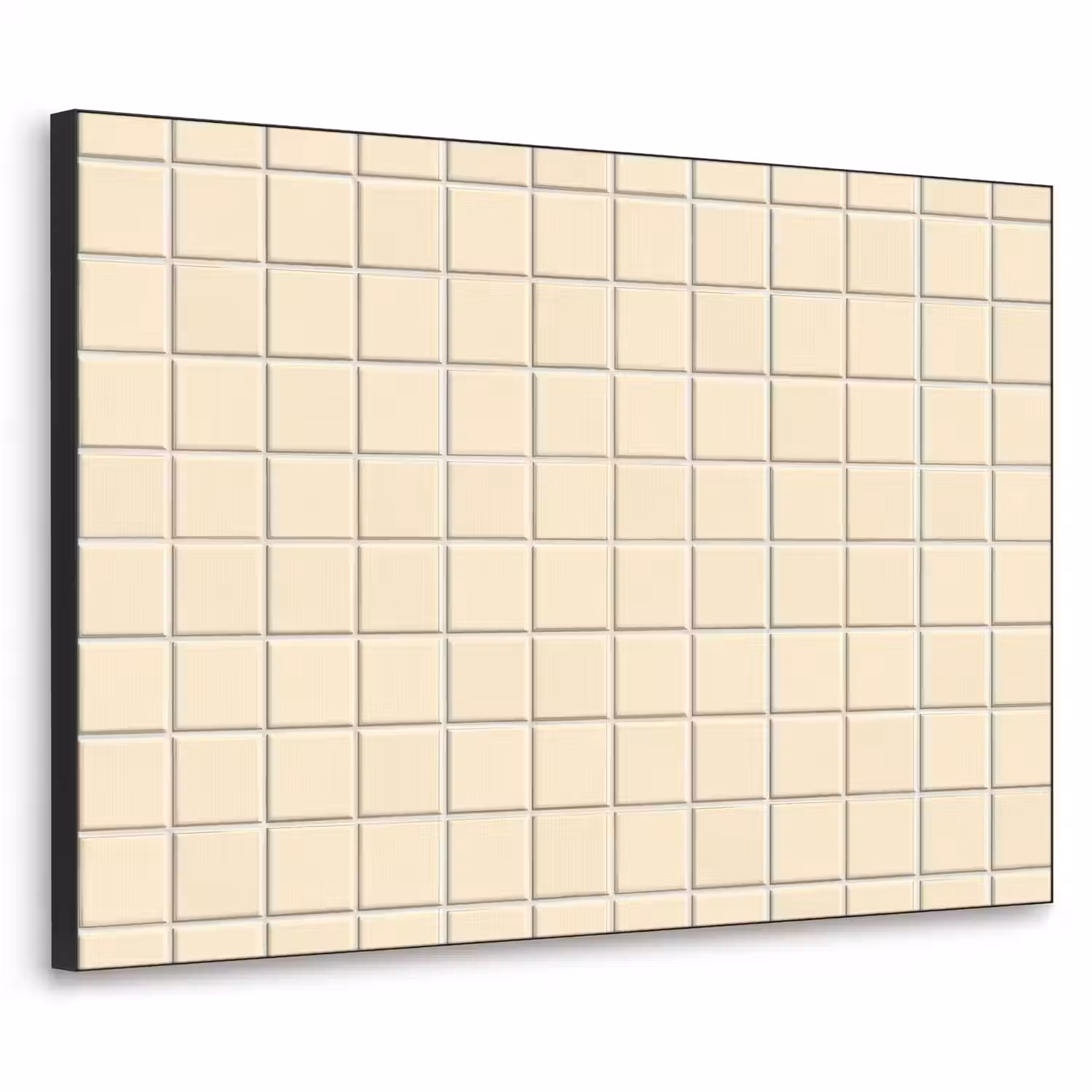 Patroon - Tegels - Gebroken - Wit Textielframe zwart klein 947 -3d