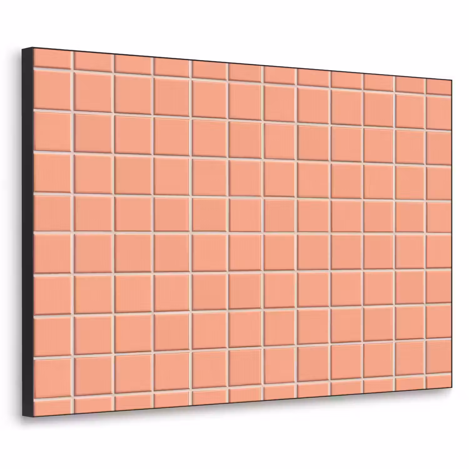 Patroon - Tegels - Perzik Textielframe zwart klein 947 -3d