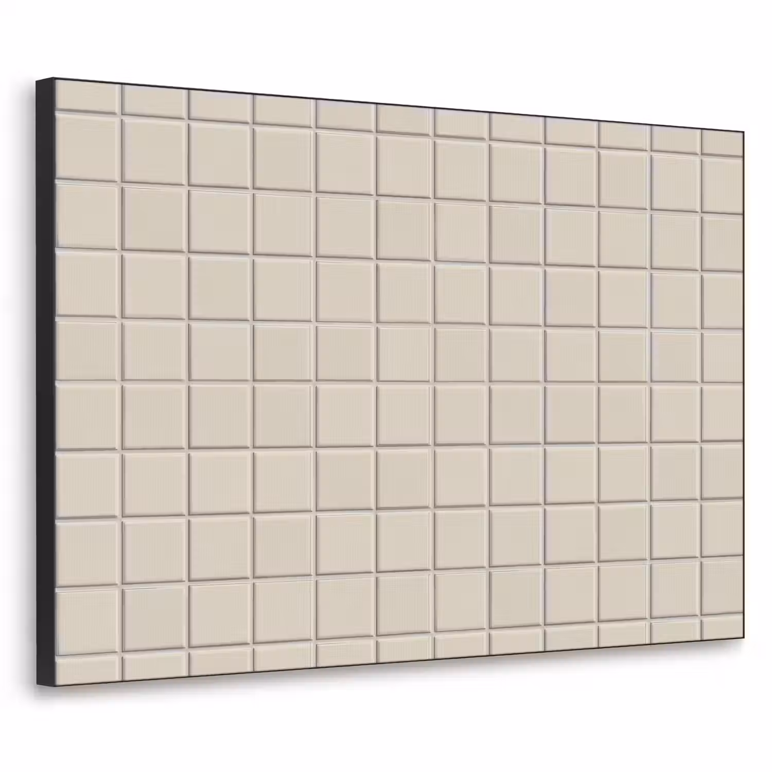 Patroon - Tegels - Taupe Textielframe zwart klein 947 -3d