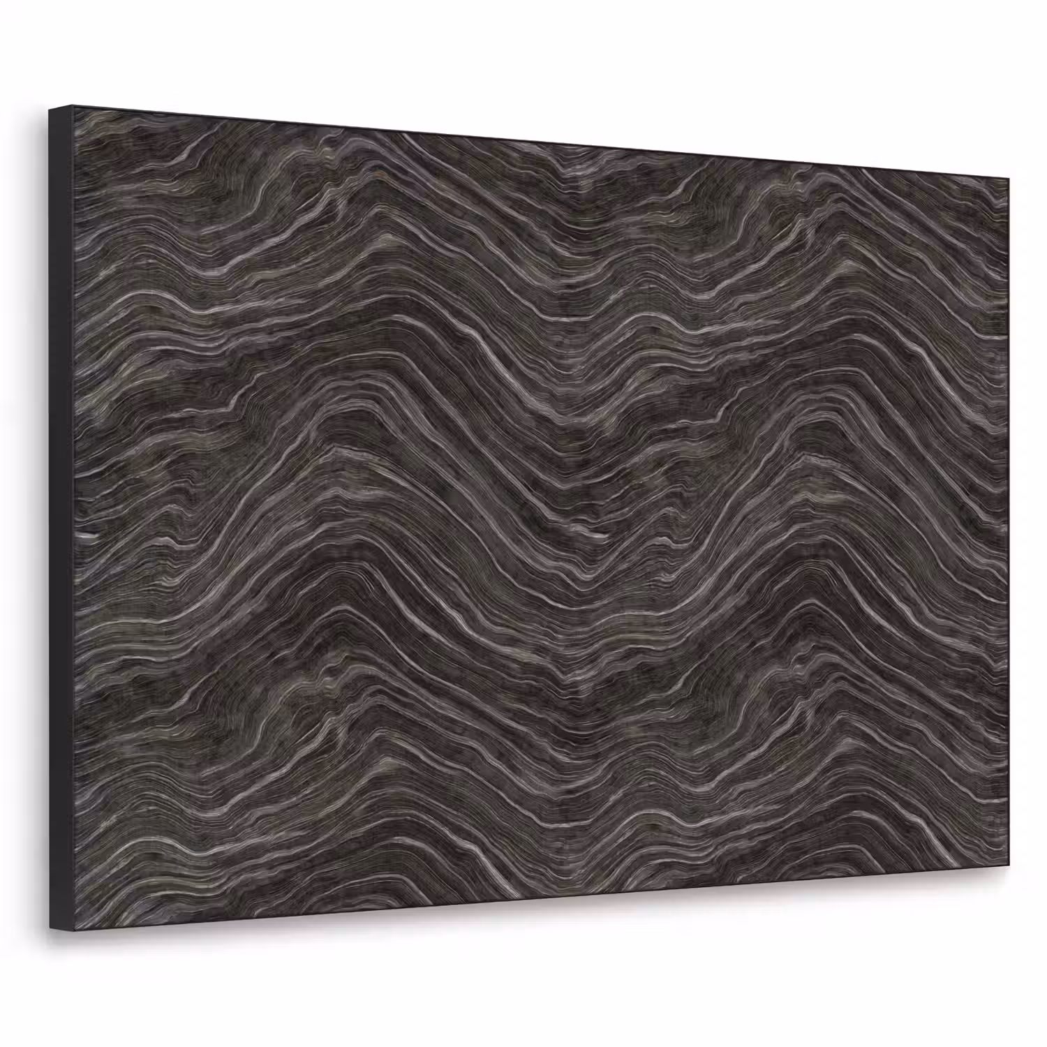 Patroon - Contrast - Antraciet Textielframe zwart klein 947 -3d