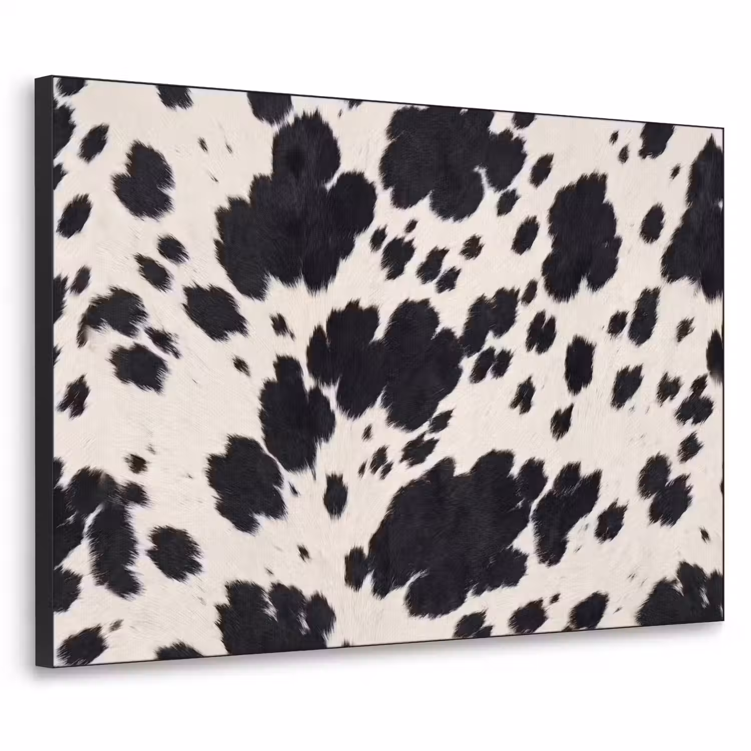 Patroon - Vacht - Zwart - Wit Textielframe zwart klein -3d