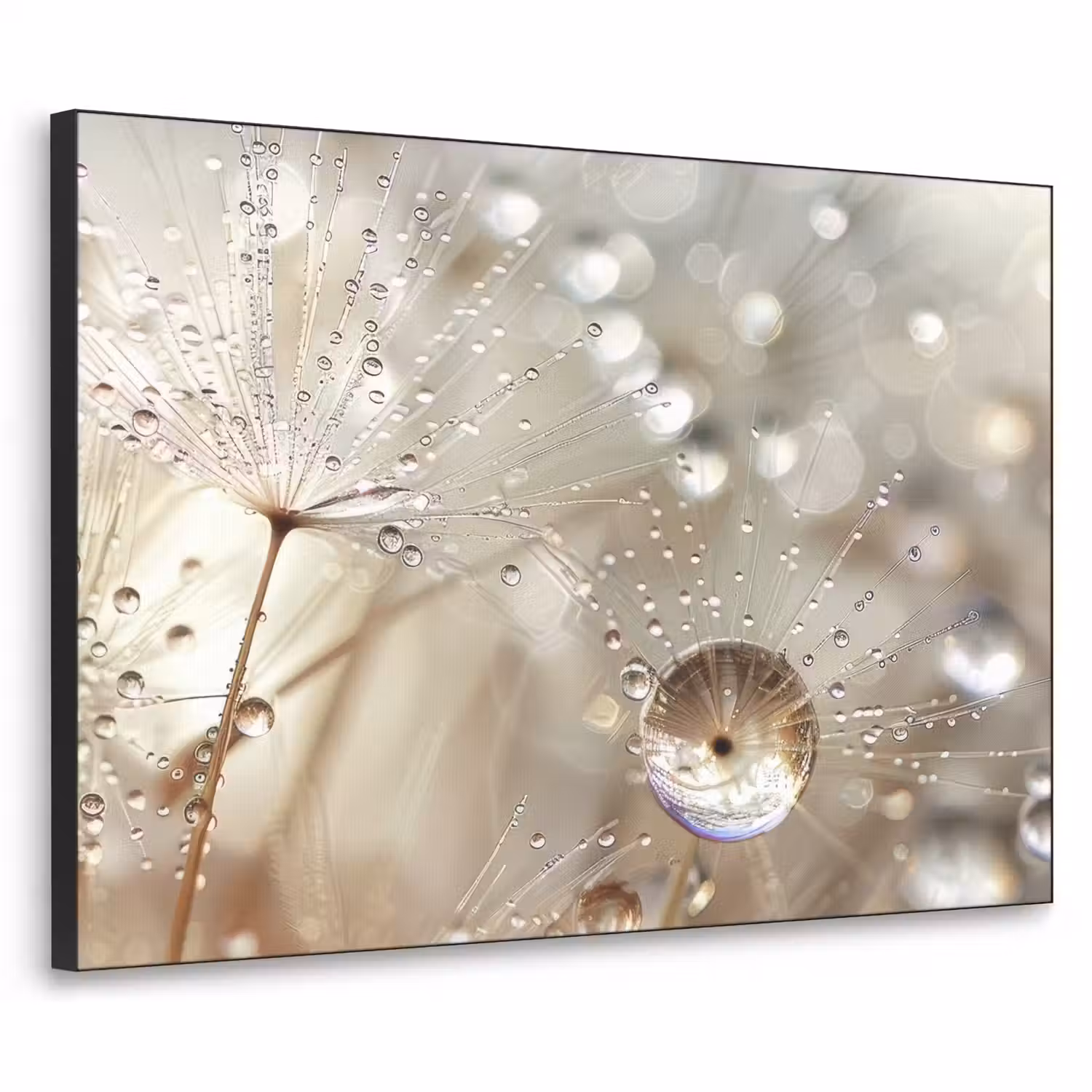 Natuur - Bloemen - Druppels - Regen Textielframe - compleet frame klein -3d