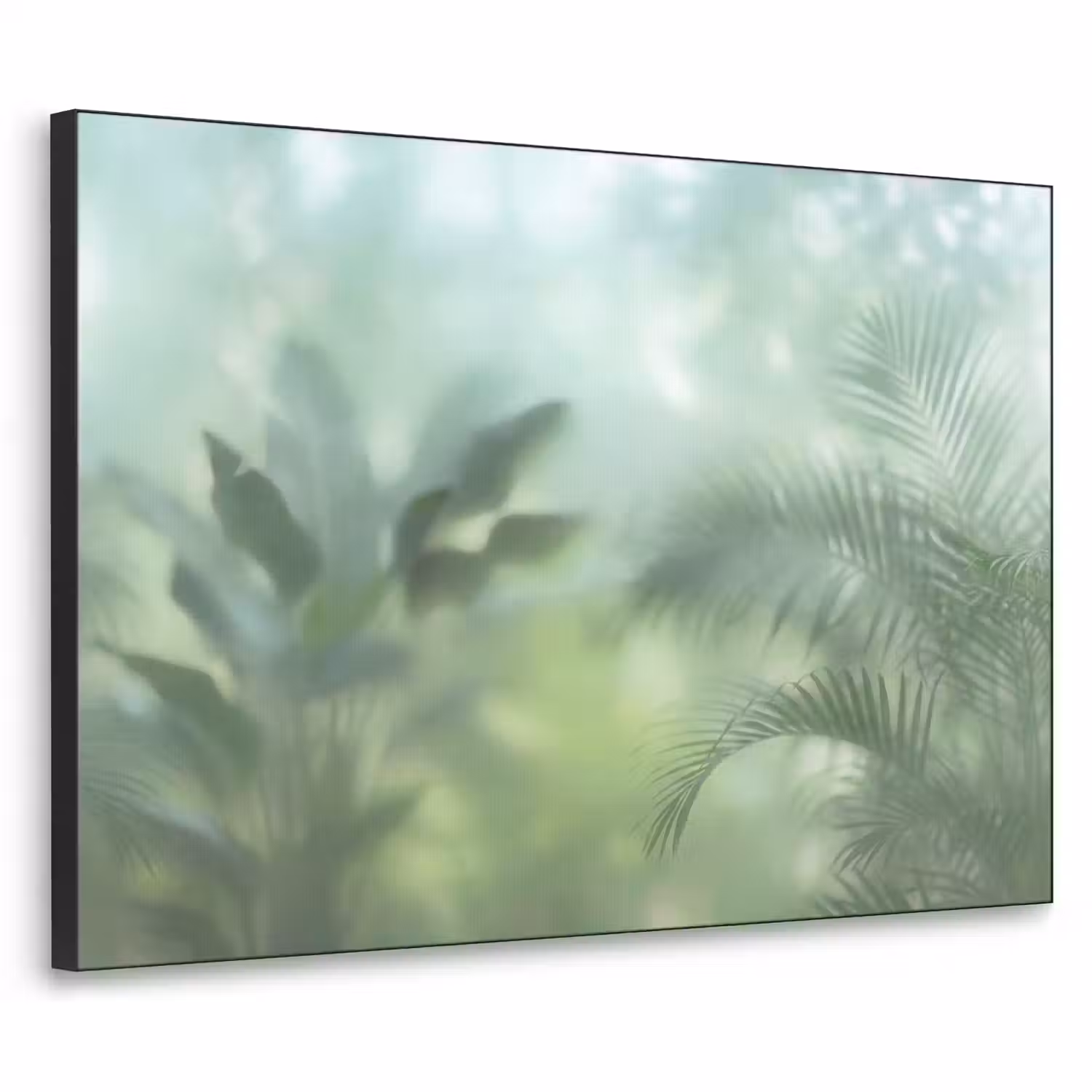 Natuur - Vervaagd - Groen - Abstract - Modern Textielframe zwart klein -3d