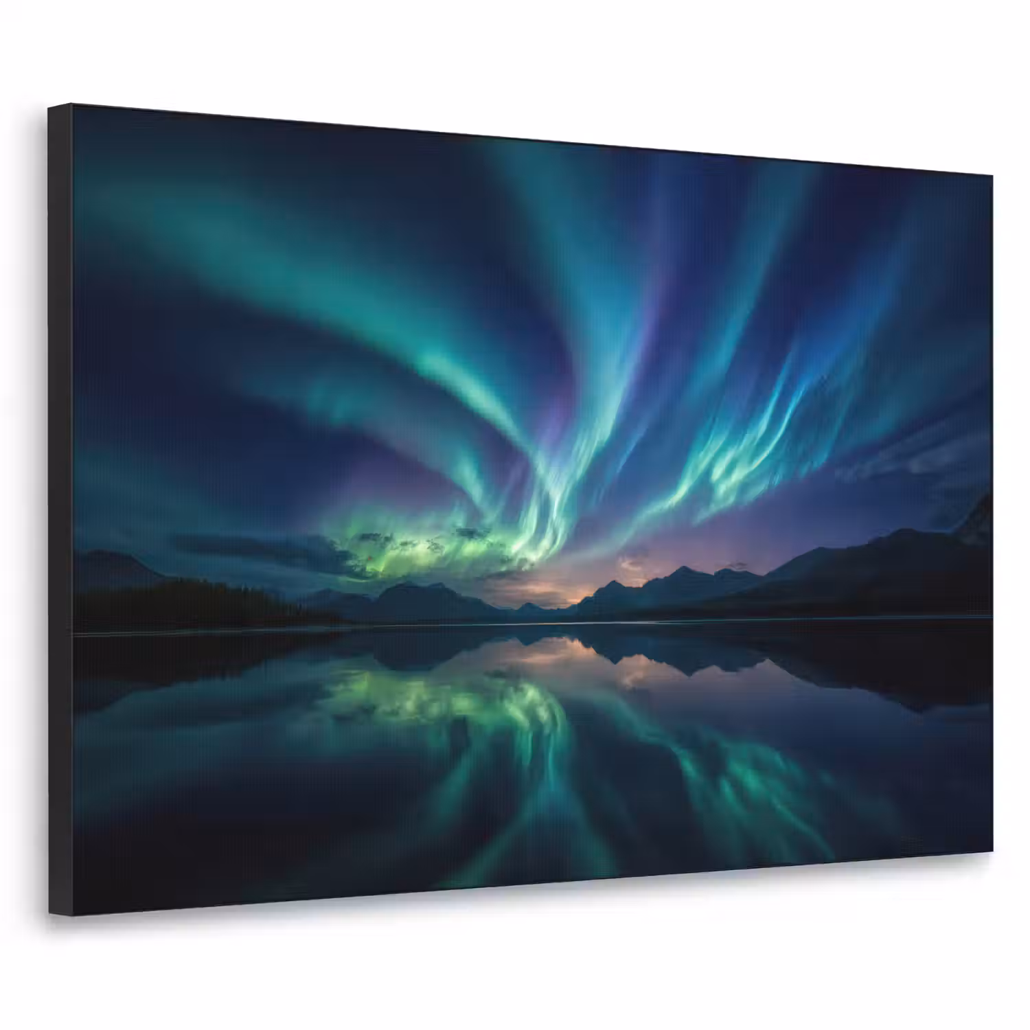 Noorderlicht - Kleurrijk - Bergmeer Textielframe - compleet frame klein -3d