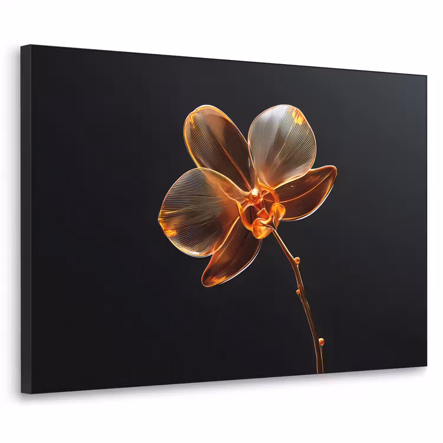 Orchidee - Doorzichtig - Bloem Textielframe - compleet frame klein -3d
