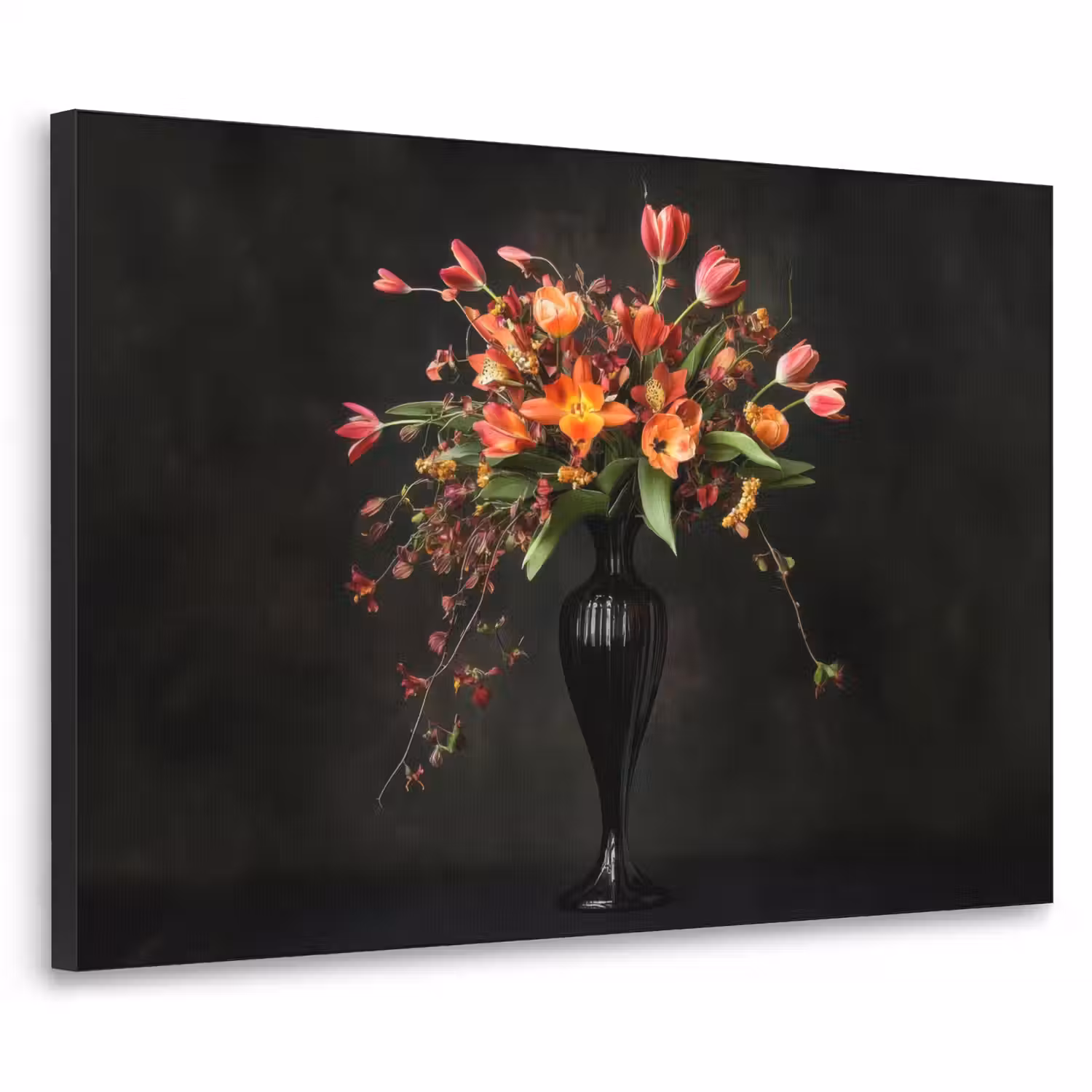 Sierlijk - Boeket - Vaas Textielframe - compleet frame klein -3d