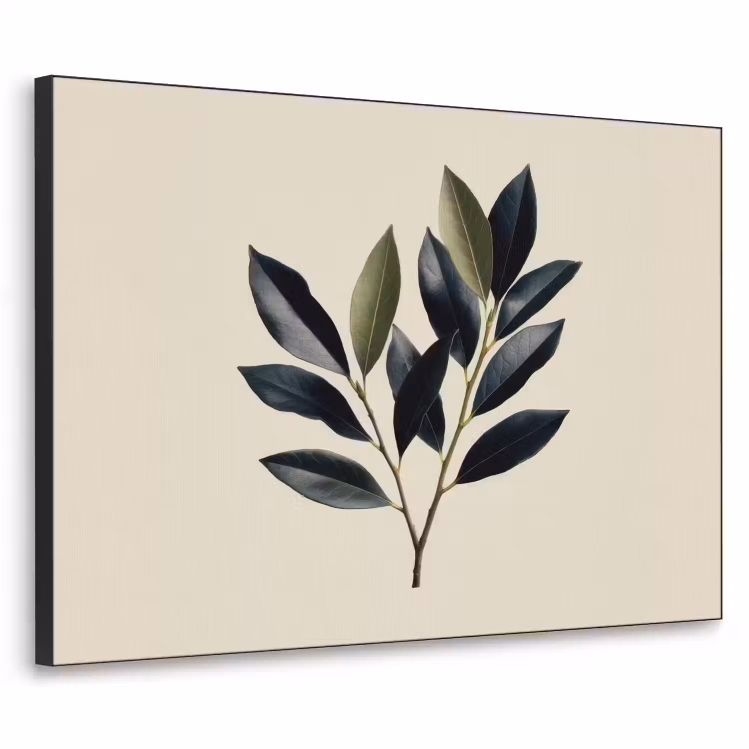 Ovaal - Olijfgroen - Simpel Textielframe - compleet frame klein -3d