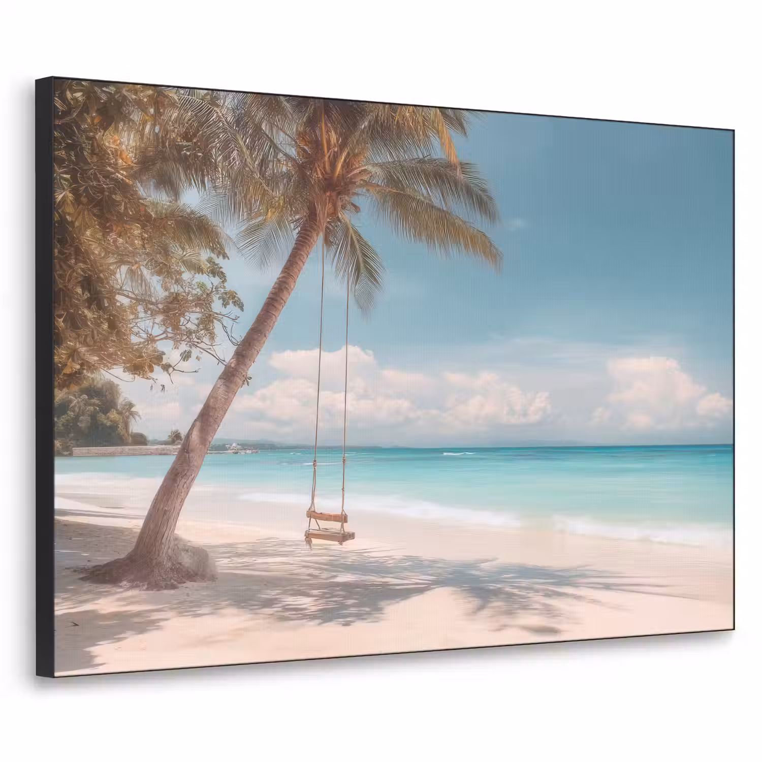 Palmboom - Schommel - Strand - Lucht Textielframe - compleet frame klein -3d