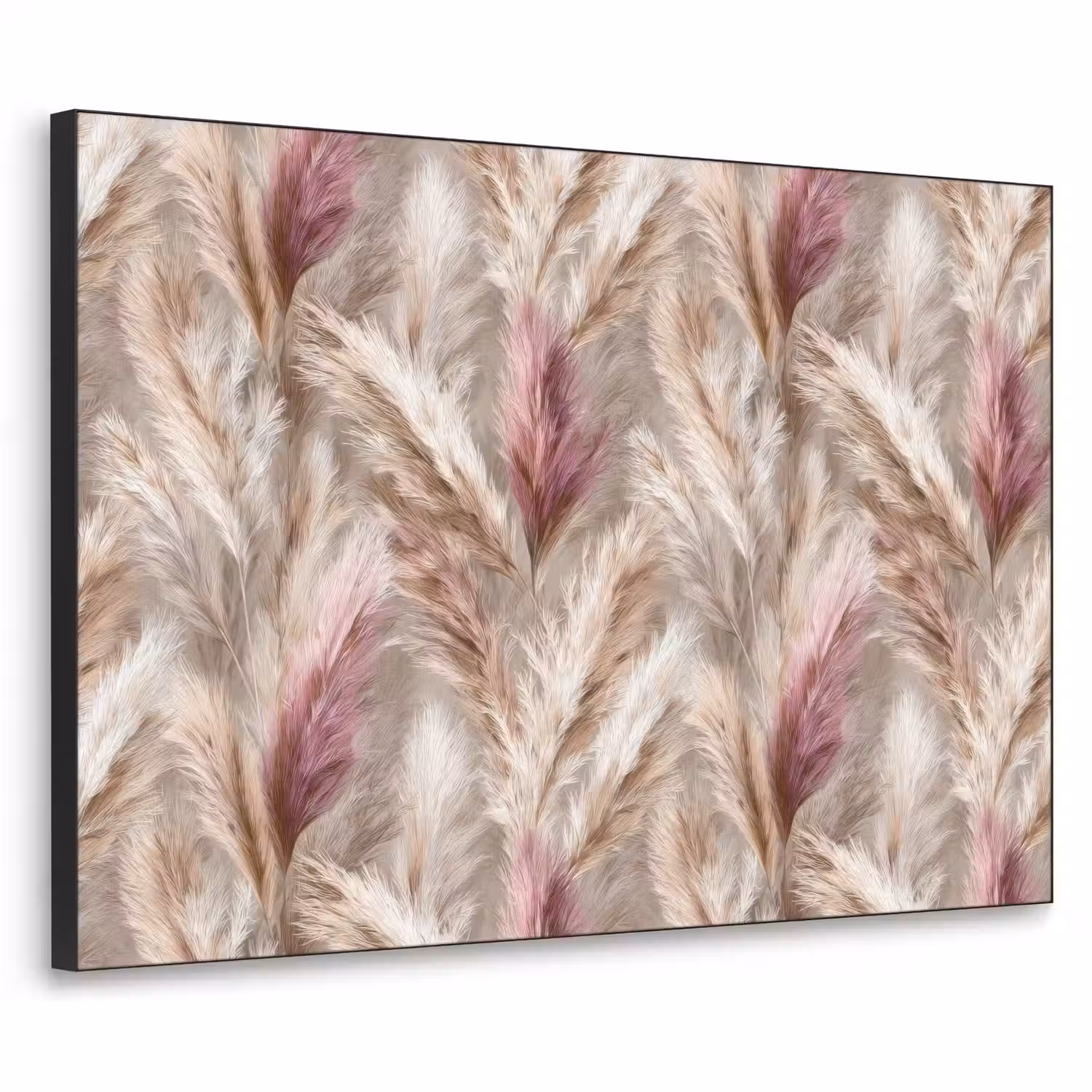Pampasgras - Pluizig - Kleurrijk Textielframe zwart klein 947 -3d