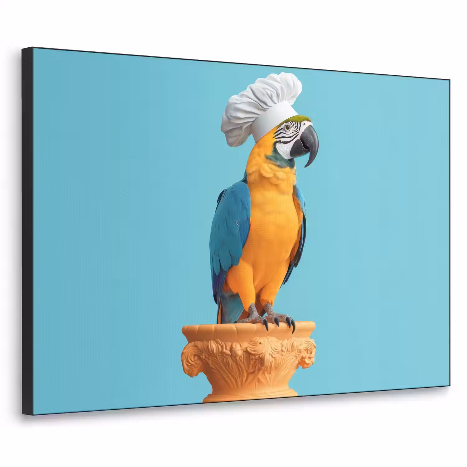 Papegaai - Koksmuts - Grappig - Vogel Textielframe - compleet frame klein -3d