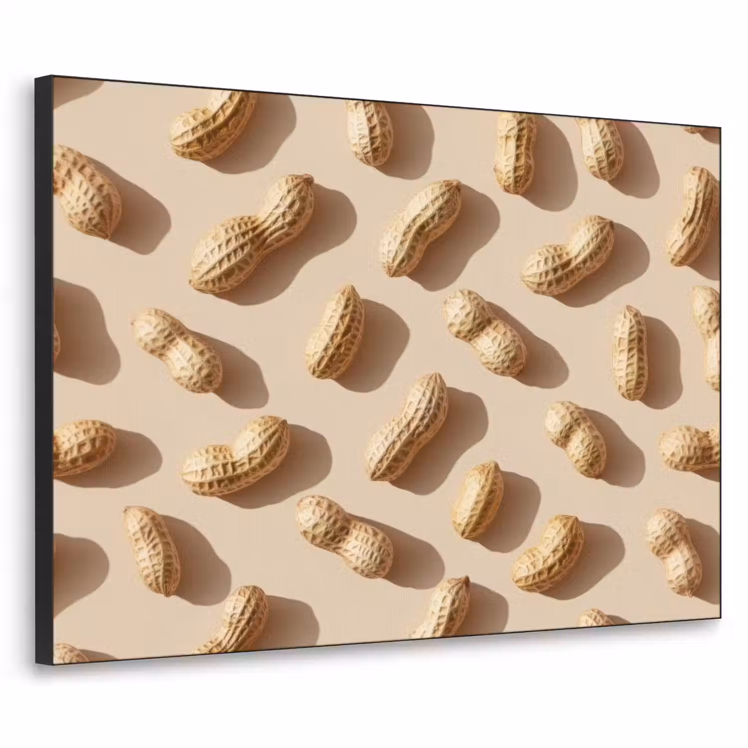 Pinda's - Patroon - Beige Textielframe - compleet frame klein -3d