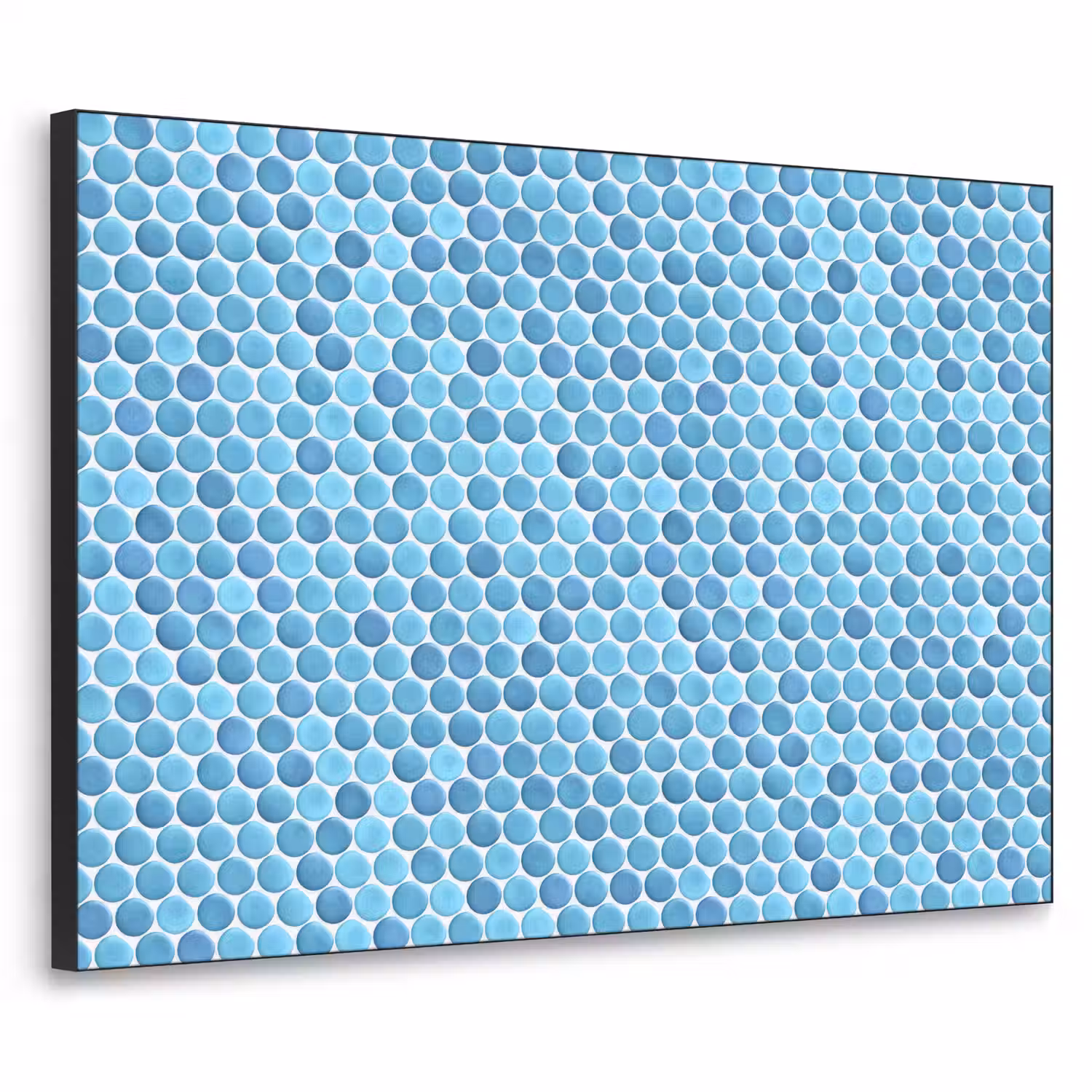 Penny - Mozaïek - Lichtblauw Textielframe zwart klein 947 -3d