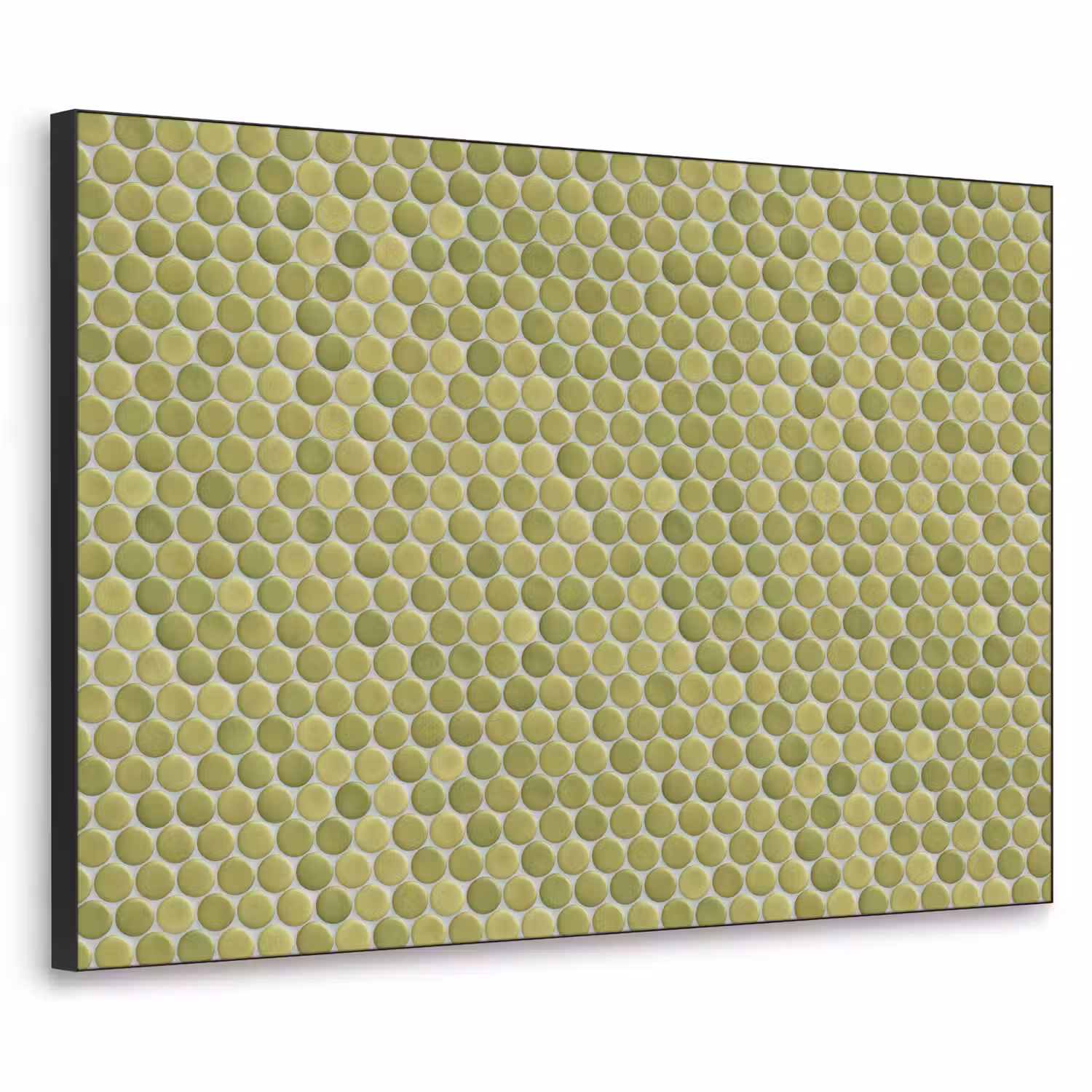 Penny - Mozaïek - Olijfgroen Textielframe zwart klein 947 -3d