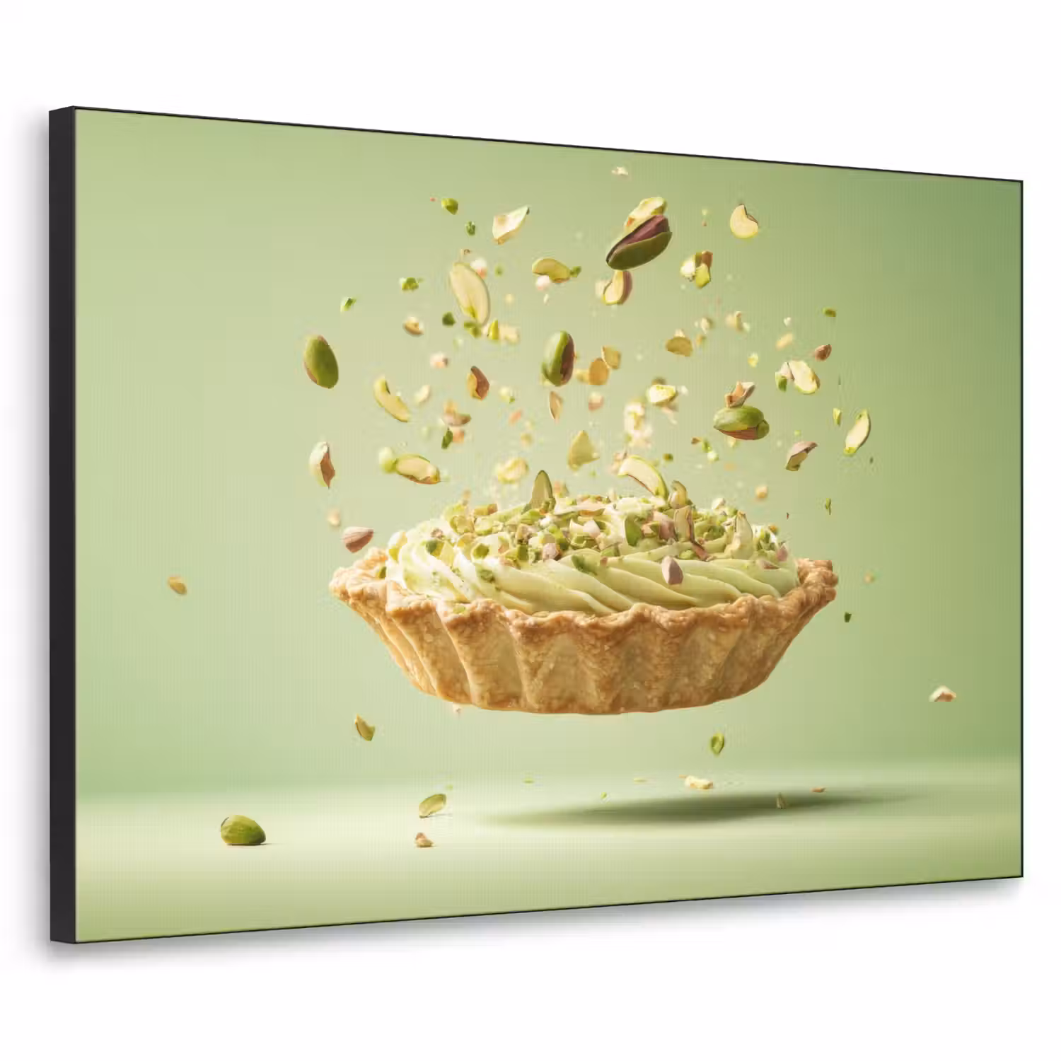 Pistache - Taart - Noten - Eten Textielframe - compleet frame klein -3d