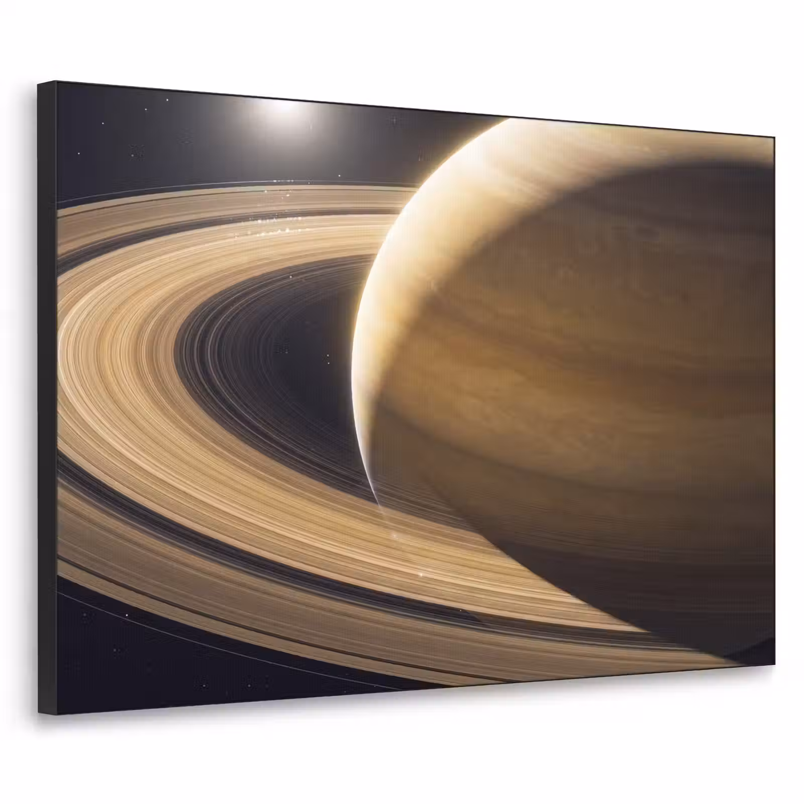 Art Frame - Planet – Ringe – Weltraum - Planeet - Ringen - Ruimte Textielframe zwart klein