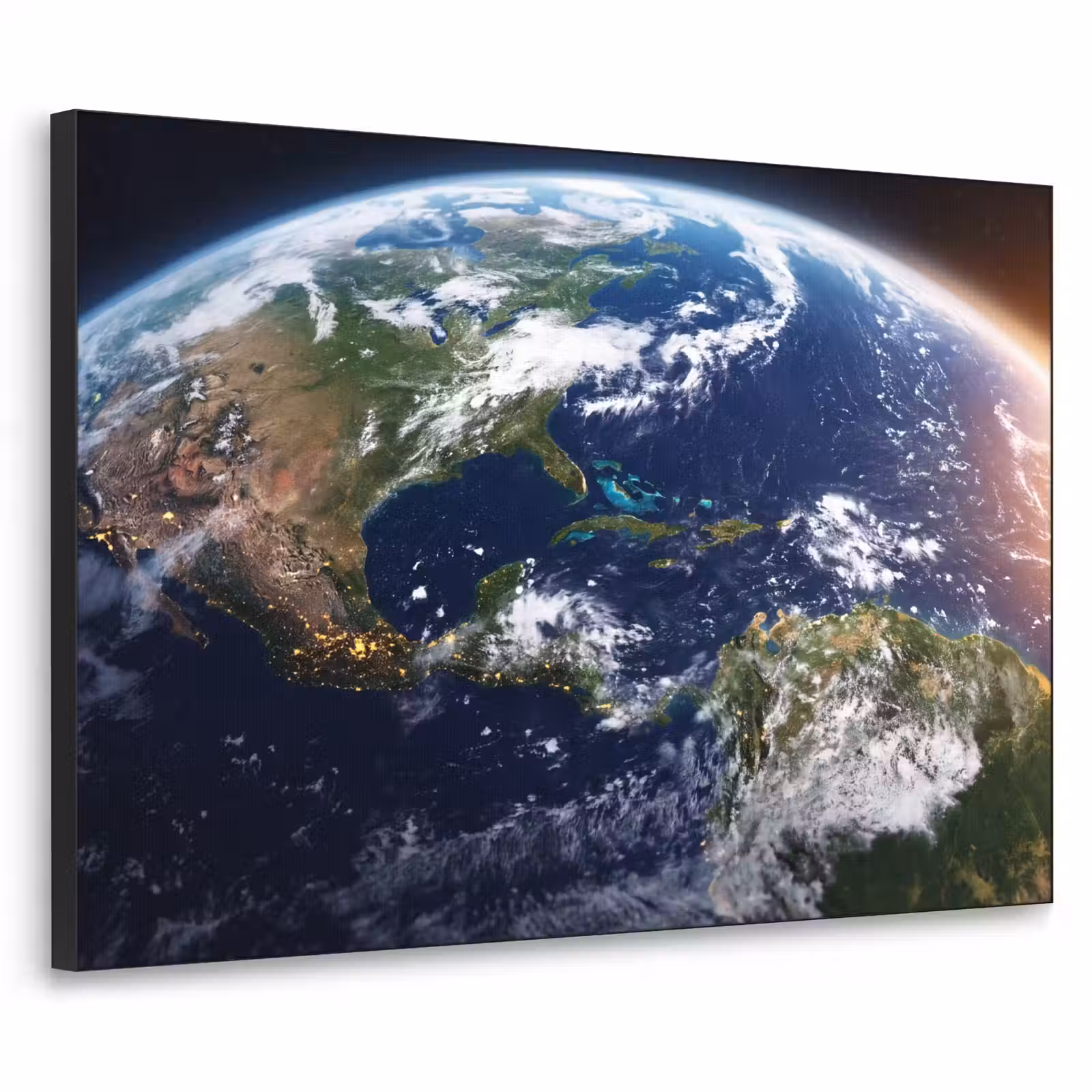 Art Frame - Planet – Weltraum – Kosmos - Planeet - Ruimte - Kosmos Textielframe zwart klein