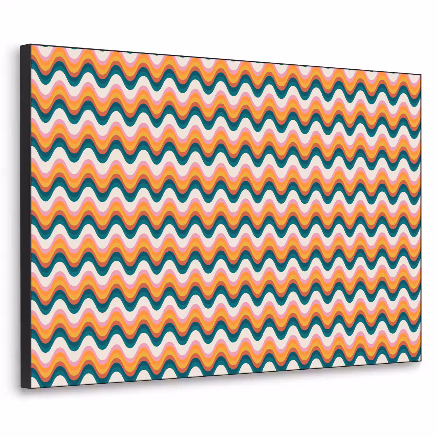 Retro - Disco - Golven - Kleur Textielframe - compleet frame klein 947 -3d
