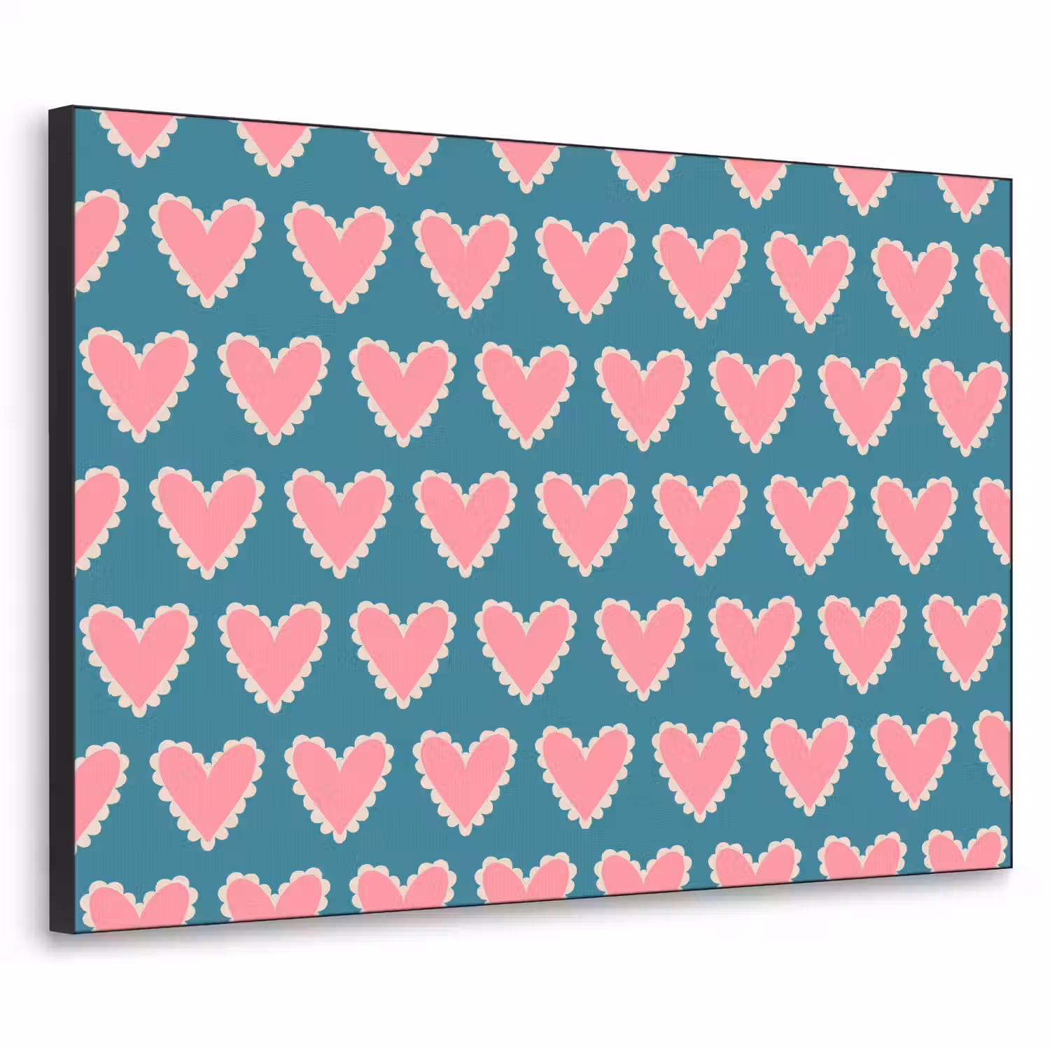 Retro - Hartjes - Patroon Textielframe - compleet frame klein 947 -3d