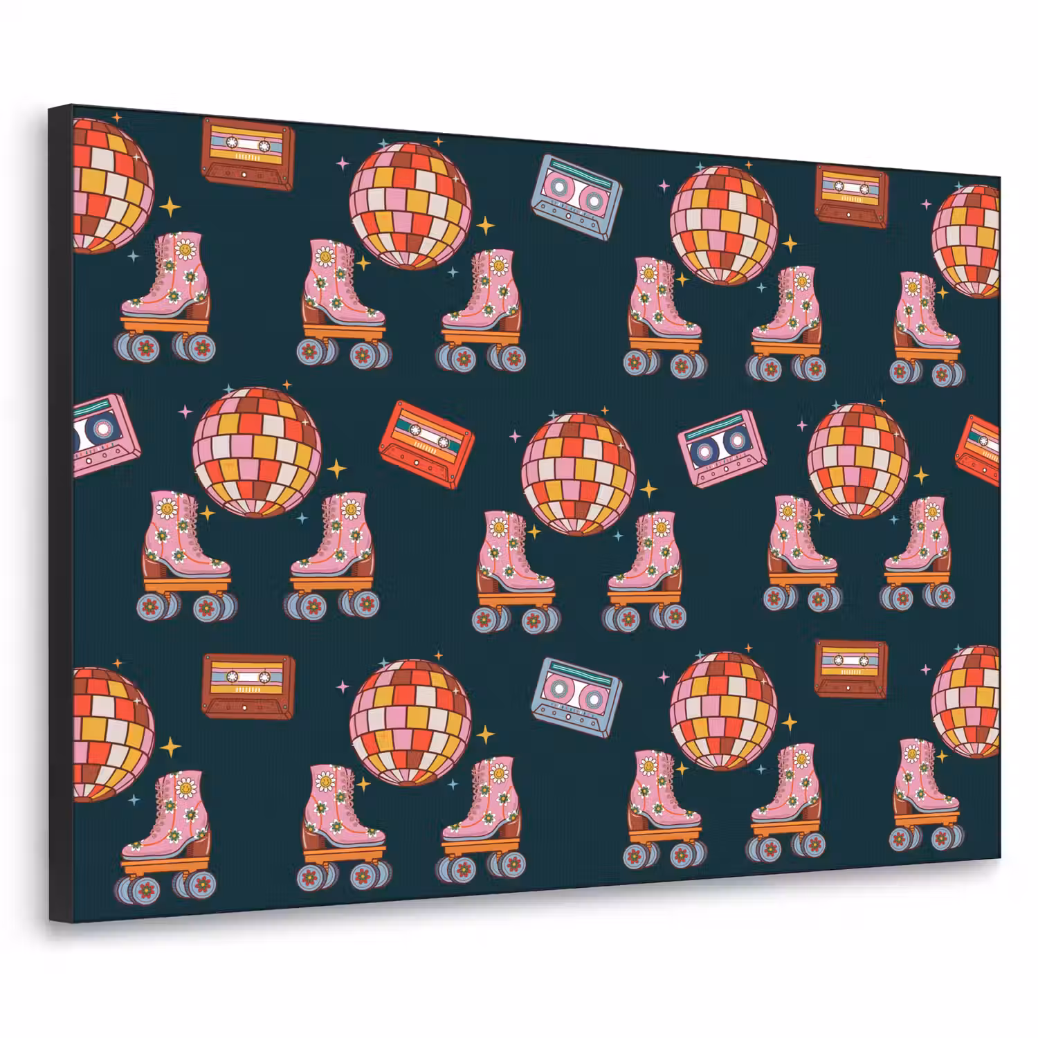 Rolschaatsen - Patroon - Disco Textielframe - compleet frame klein 947 -3d