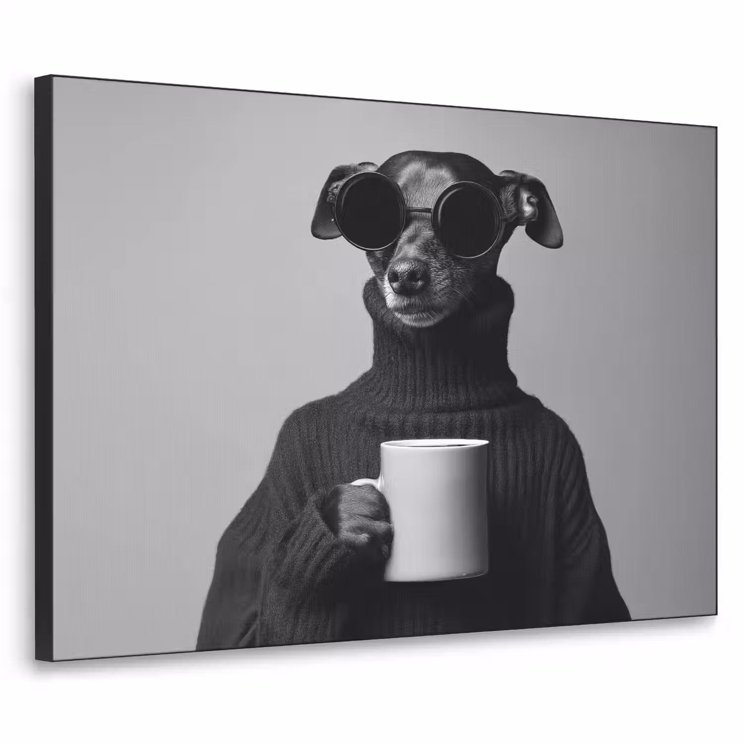 Coltrui - Hond - Bril - Mok Textielframe - compleet frame klein -3d