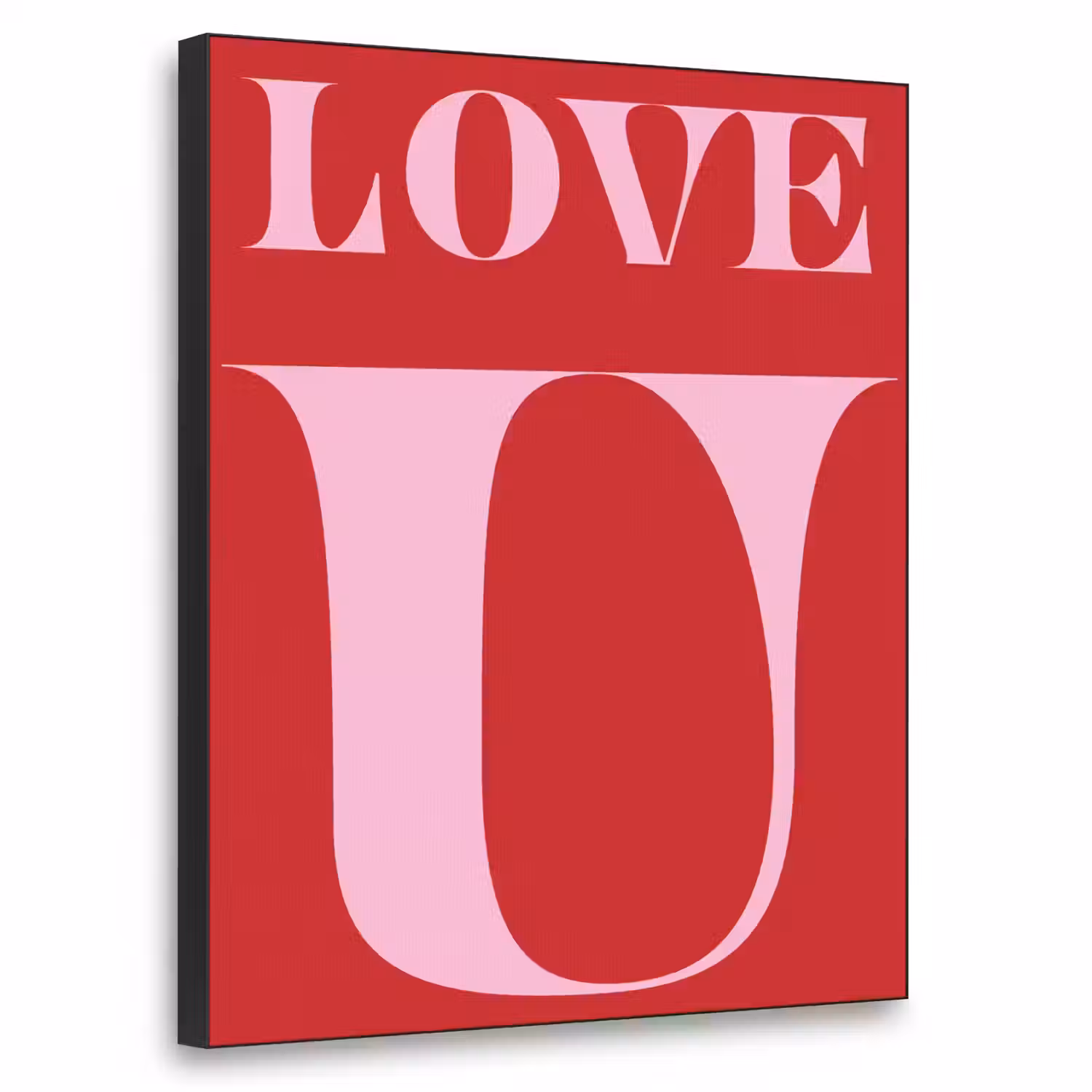 Rood - Love - Valentijn - Roze Textielframe - compleet frame klein -3d