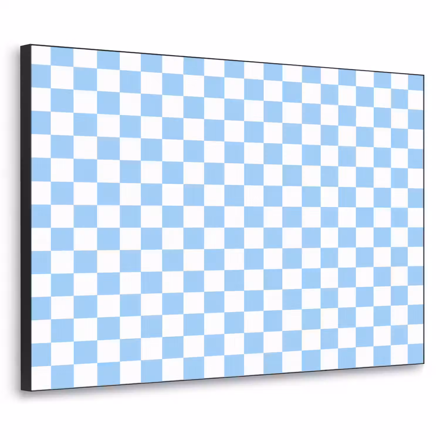 Schaakbord - Klassiek - Blauw Textielframe zwart klein 947 -3d