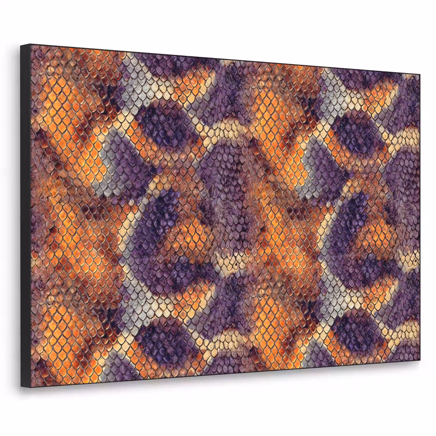 Slang - Kleurrijk - Schubben Textielframe zwart klein 947 -3d
