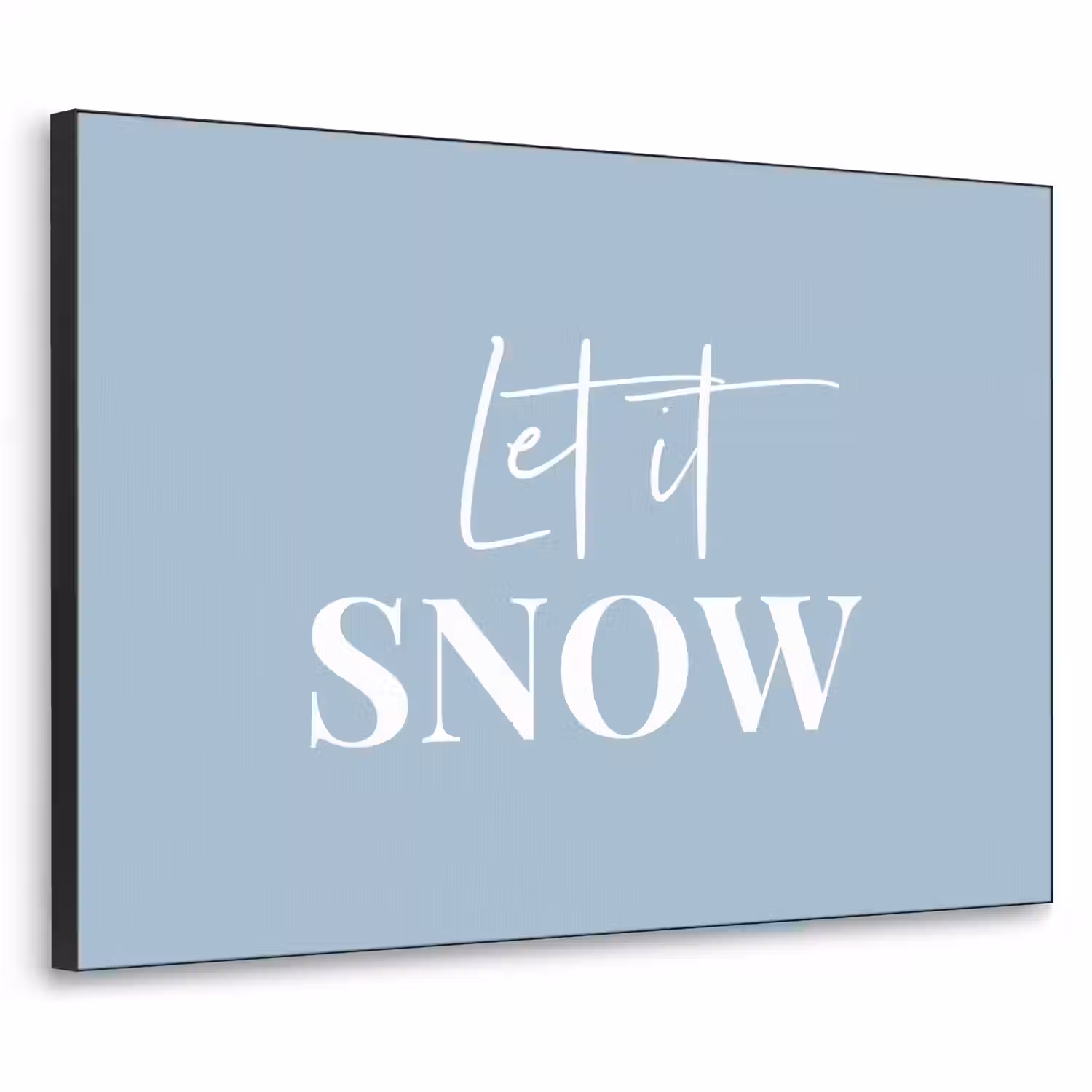 Sneeuw - Winter - Blauw - Let it snow Textielframe - compleet frame klein -3d