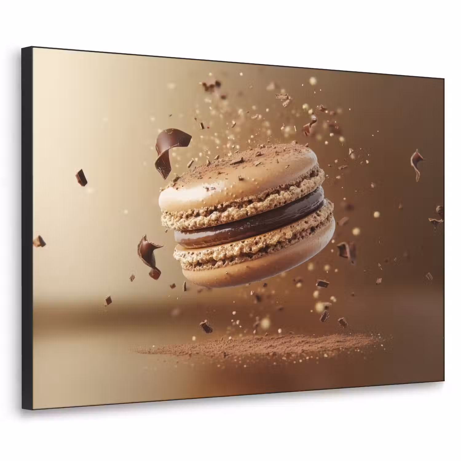 Chocolade - Macarons - Eten - Snoep Textielframe - compleet frame klein -3d