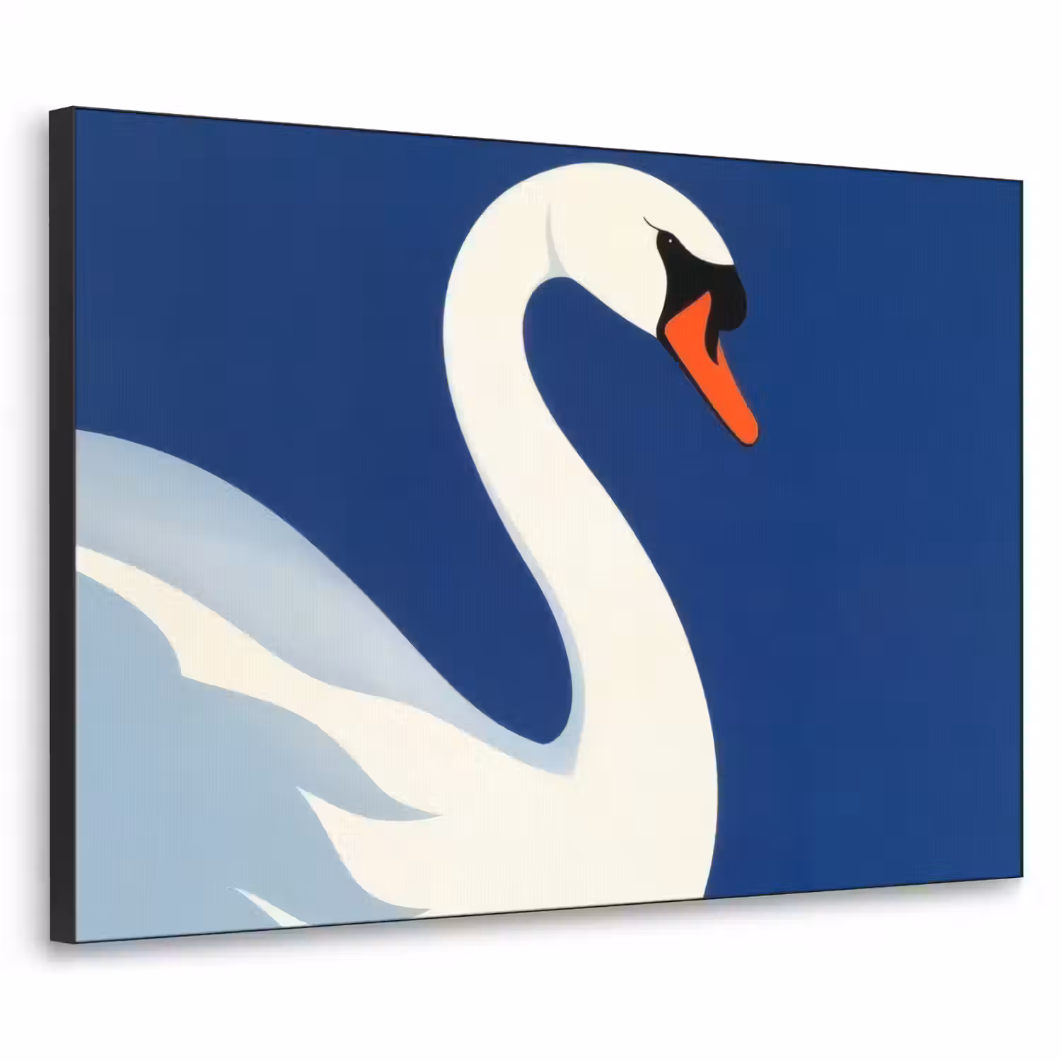 Zwaan - Wit - Snavel - Illustratie Textielframe - compleet frame klein -3d