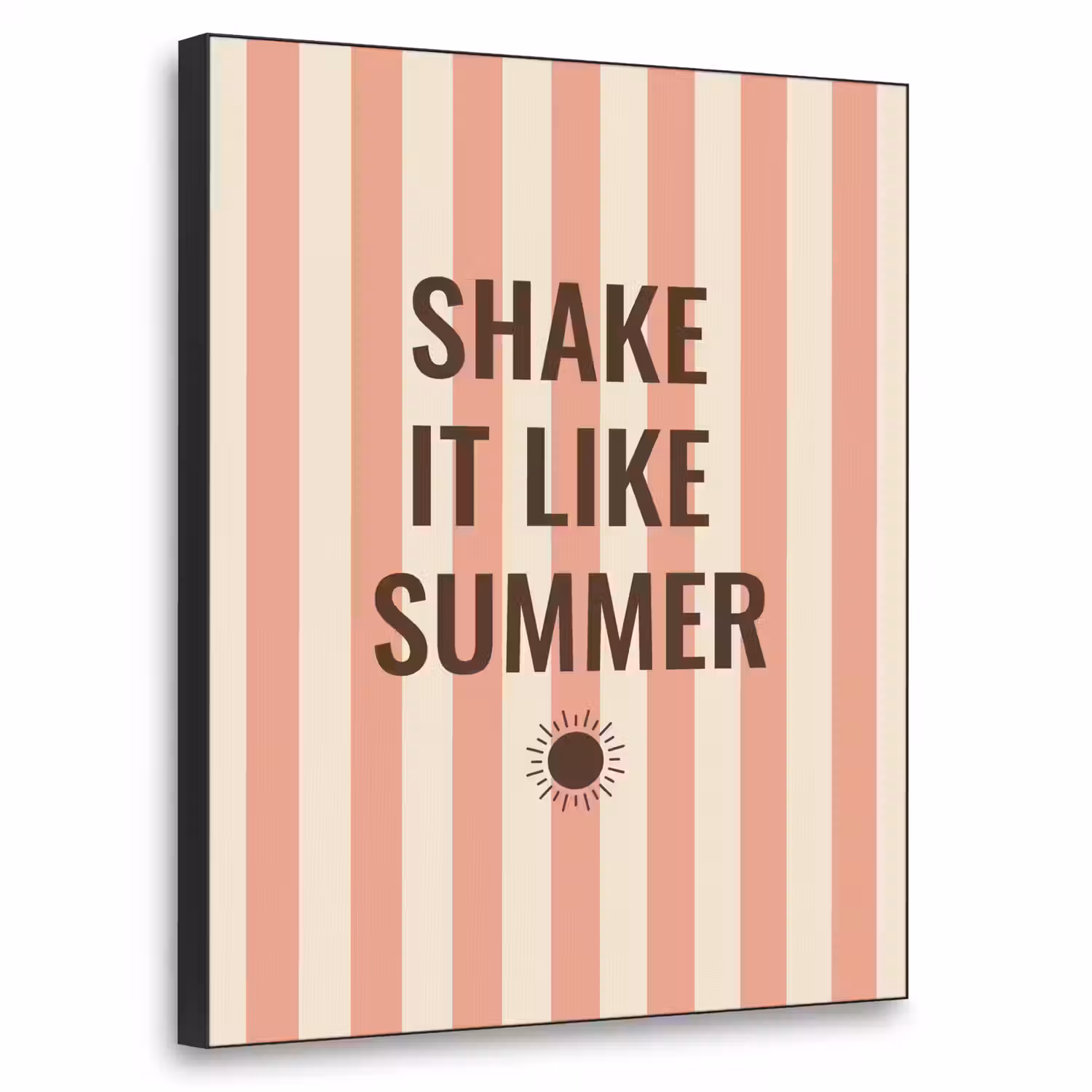Zomer - Quote - Strepen Textielframe - compleet frame klein -3d