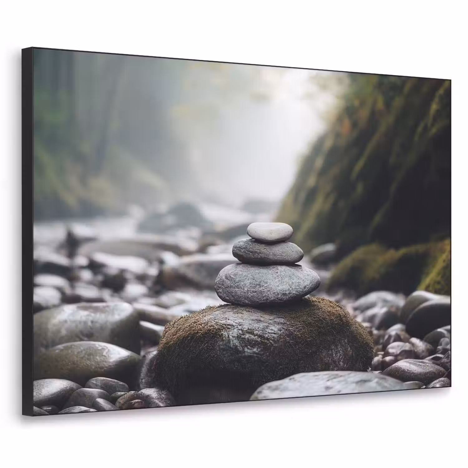 Stenen - Stapel - Natuur Textielframe - compleet frame klein -3d