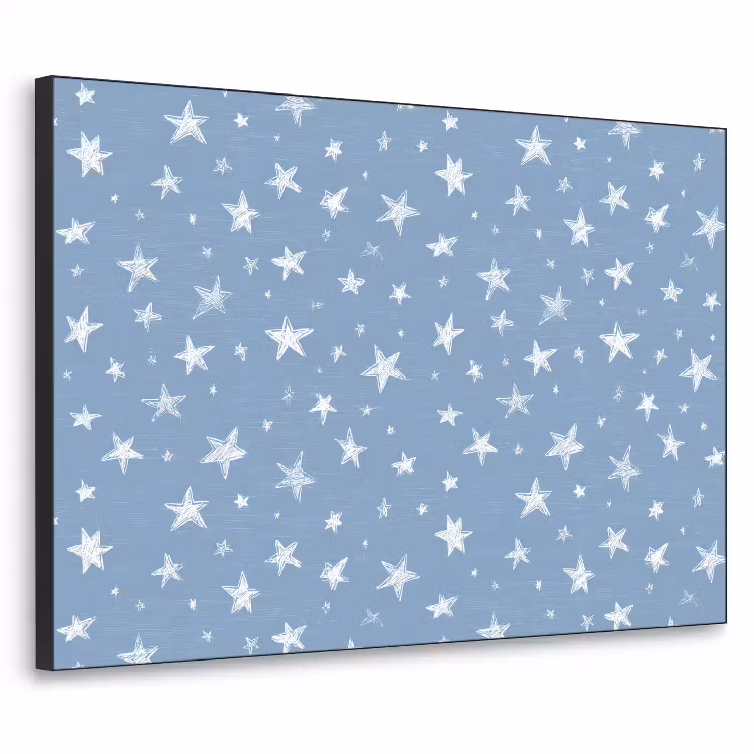 Sterretjes - Patroon - Blauw Textielframe zwart klein 947 -3d