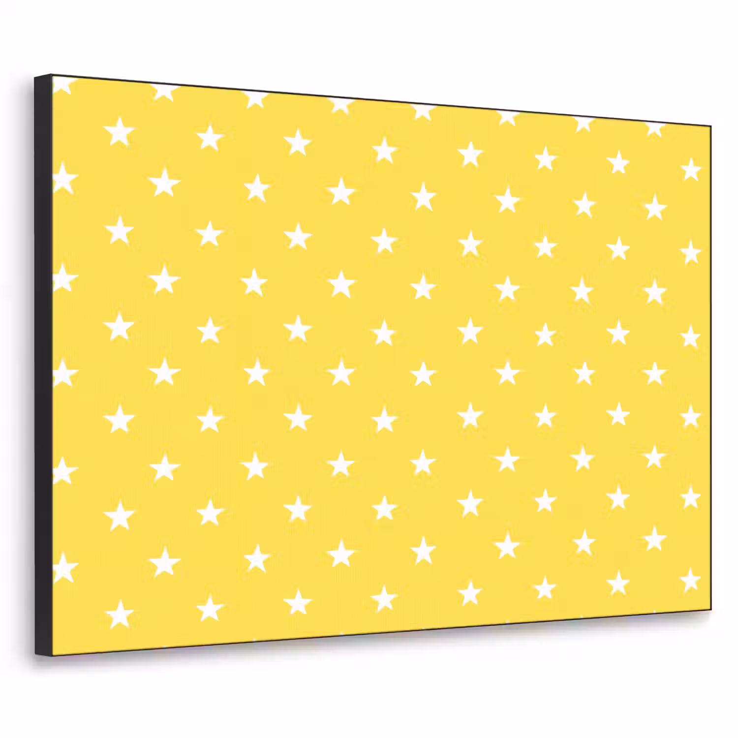 Sterren - Patroon - Minimalistisch - Geel Textielframe zwart klein 947 -3d