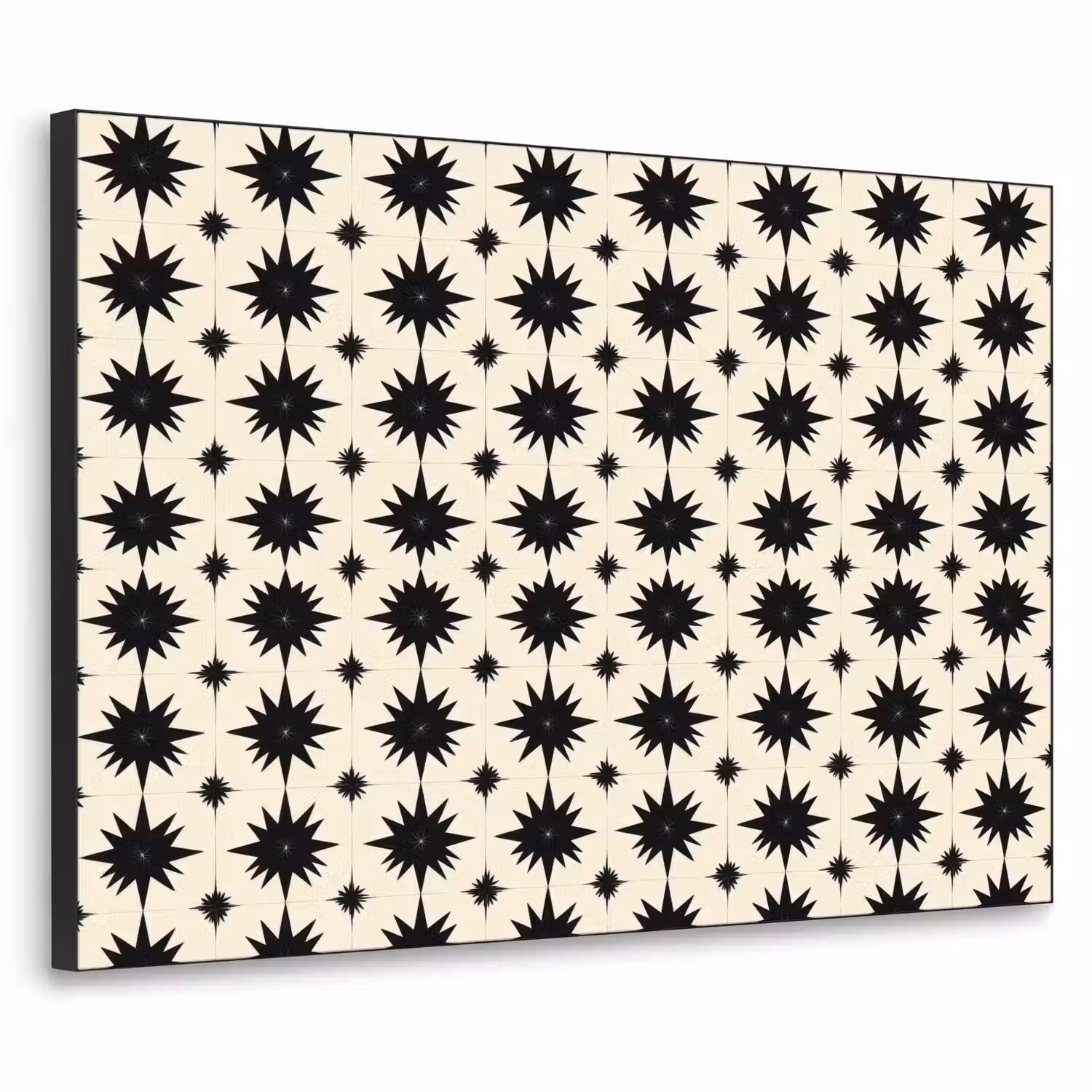 Stervormen - Geometrisch - Zwart Textielframe zwart klein 947 -3d