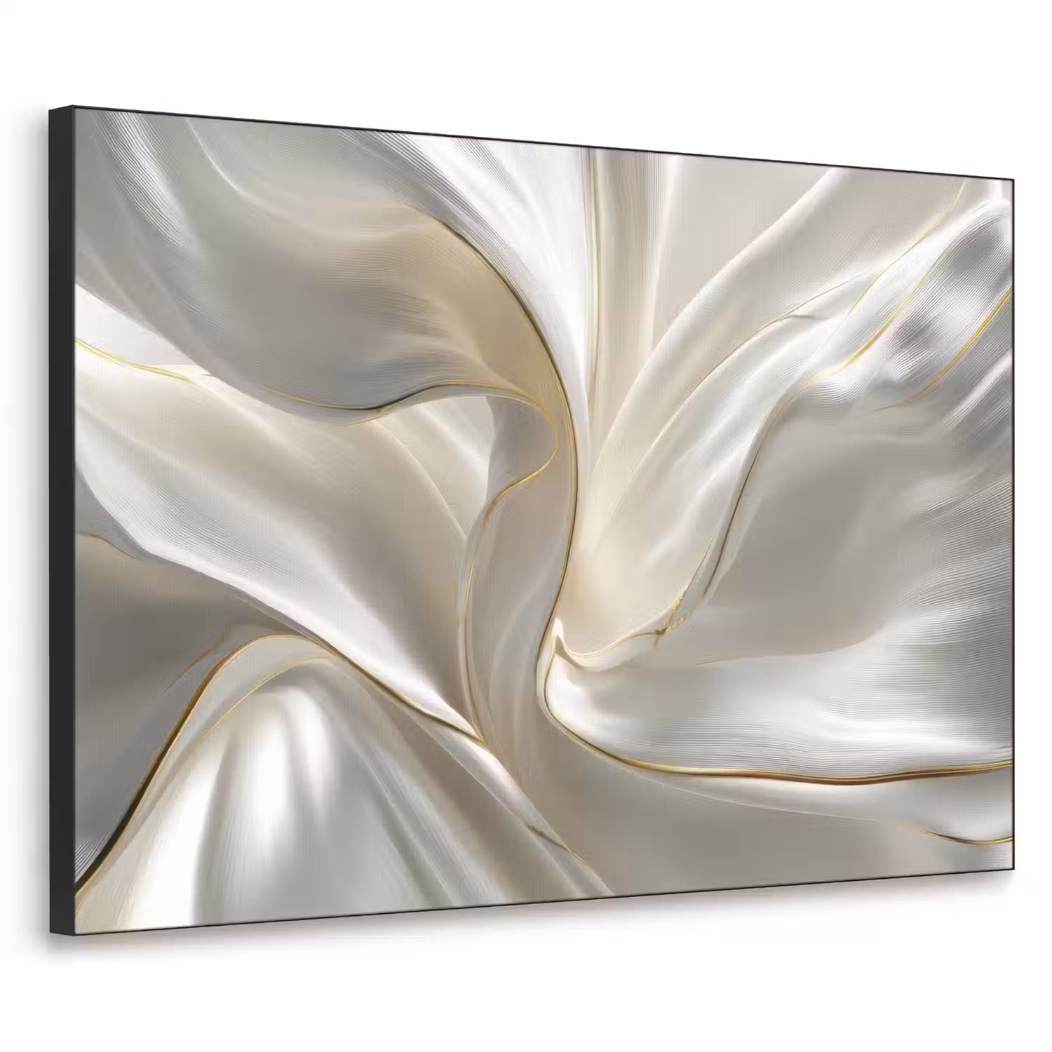 Stof - Plooien - Goud Textielframe - compleet frame klein -3d