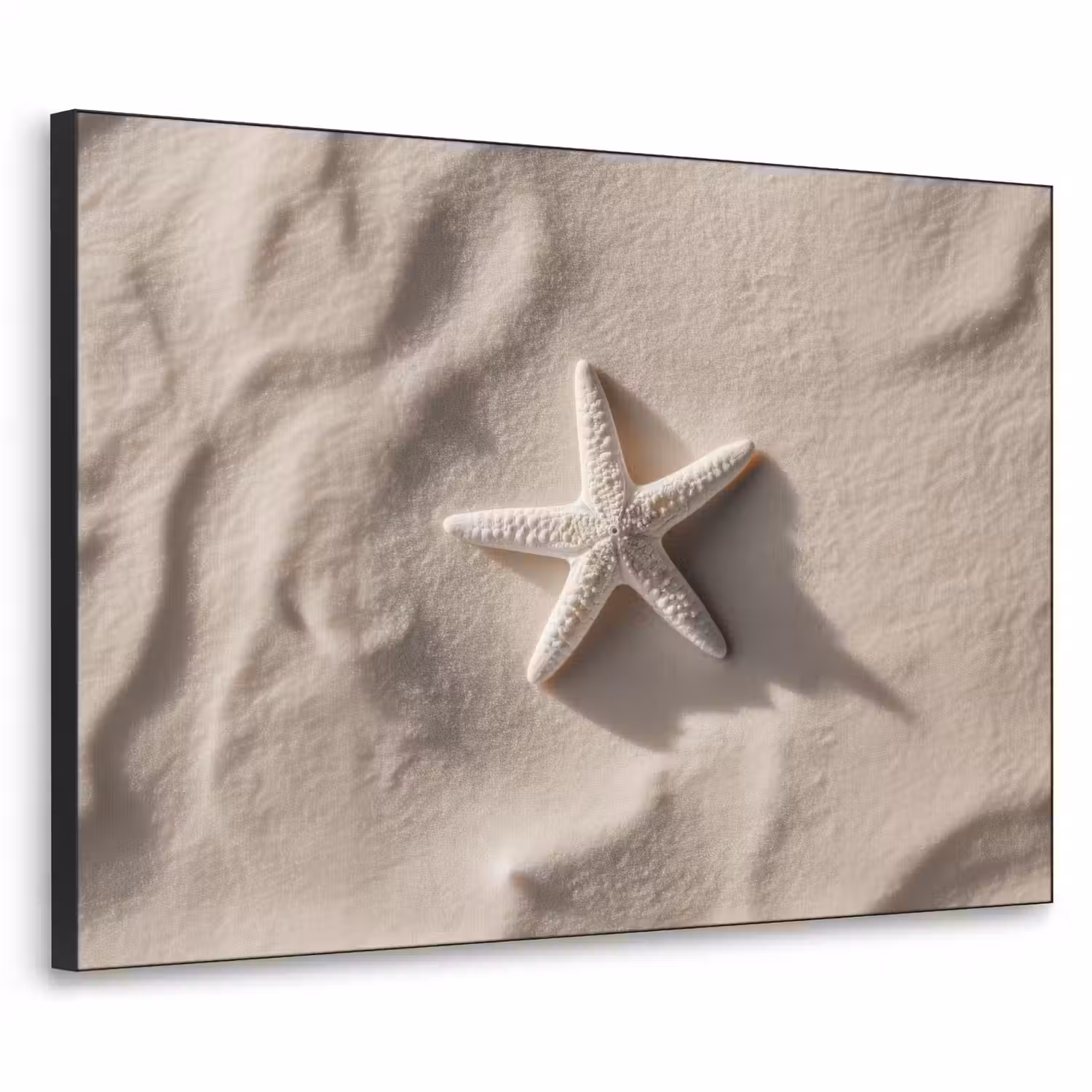 Strand - Zeester - Zand - Beige Textielframe - compleet frame klein -3d