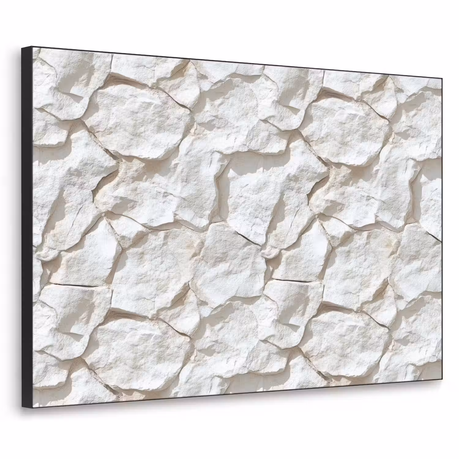 Structuur - Rots - Wit Textielframe zwart klein 947 -3d