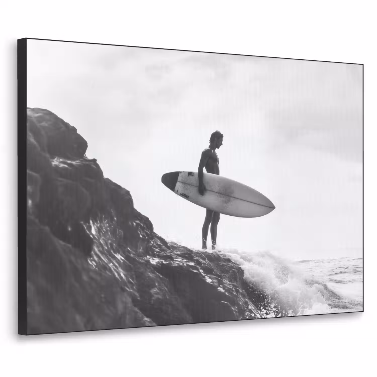 Surfer - Rots - Oceaan - Golven Textielframe - compleet frame klein -3d