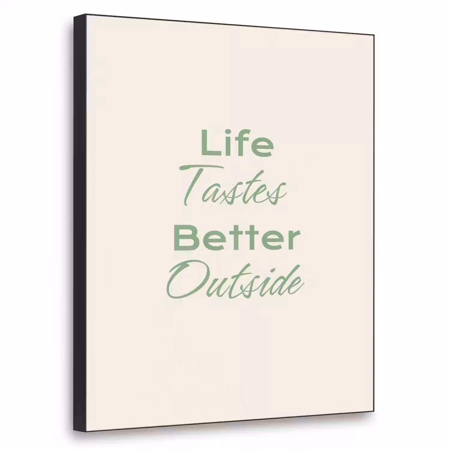 Tekst - Sierlijk - Letters - Groen Textielframe - compleet frame klein -3d