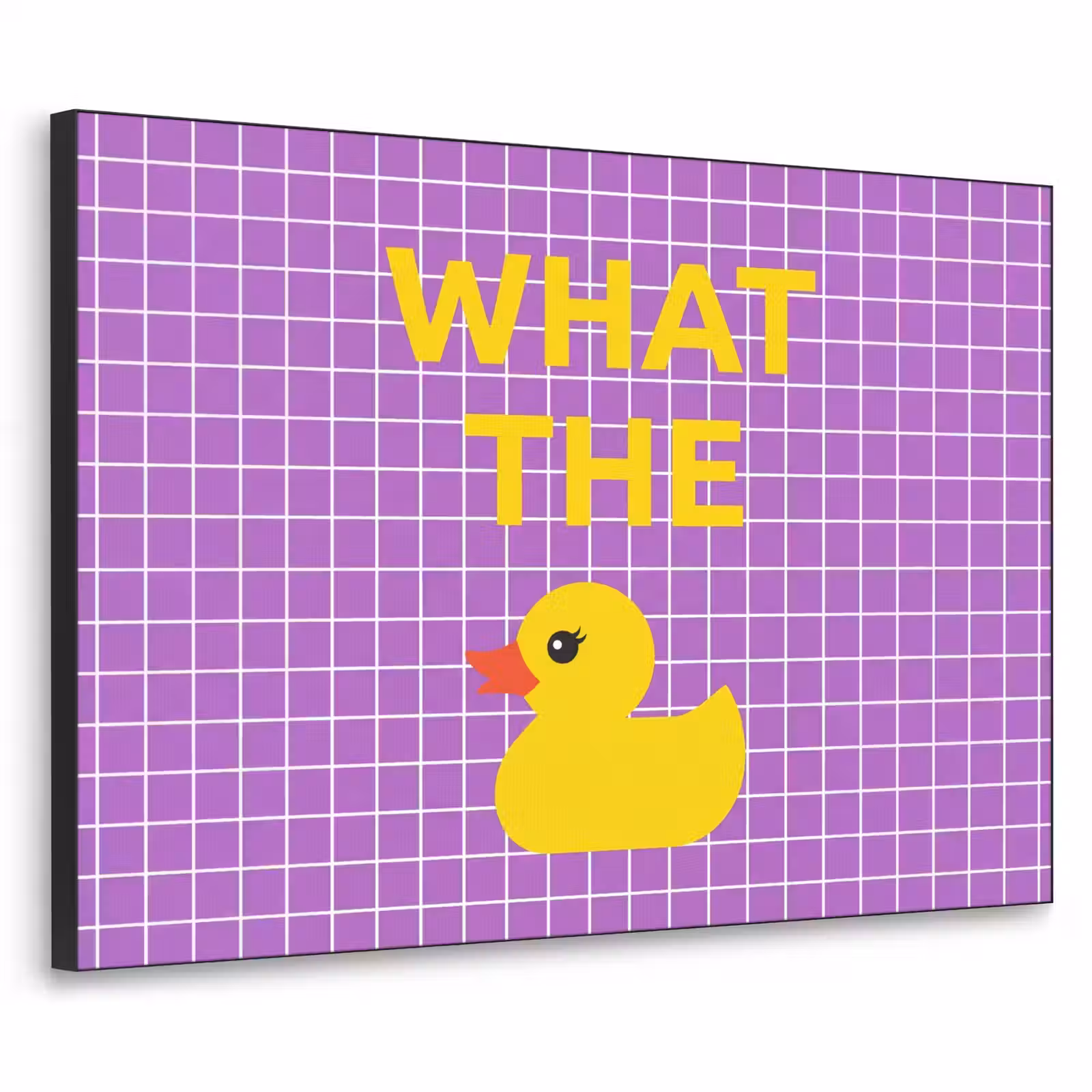 Art Frame - Text - Ente - Lila - Tekst - Eend - Paars Textielframe zwart klein