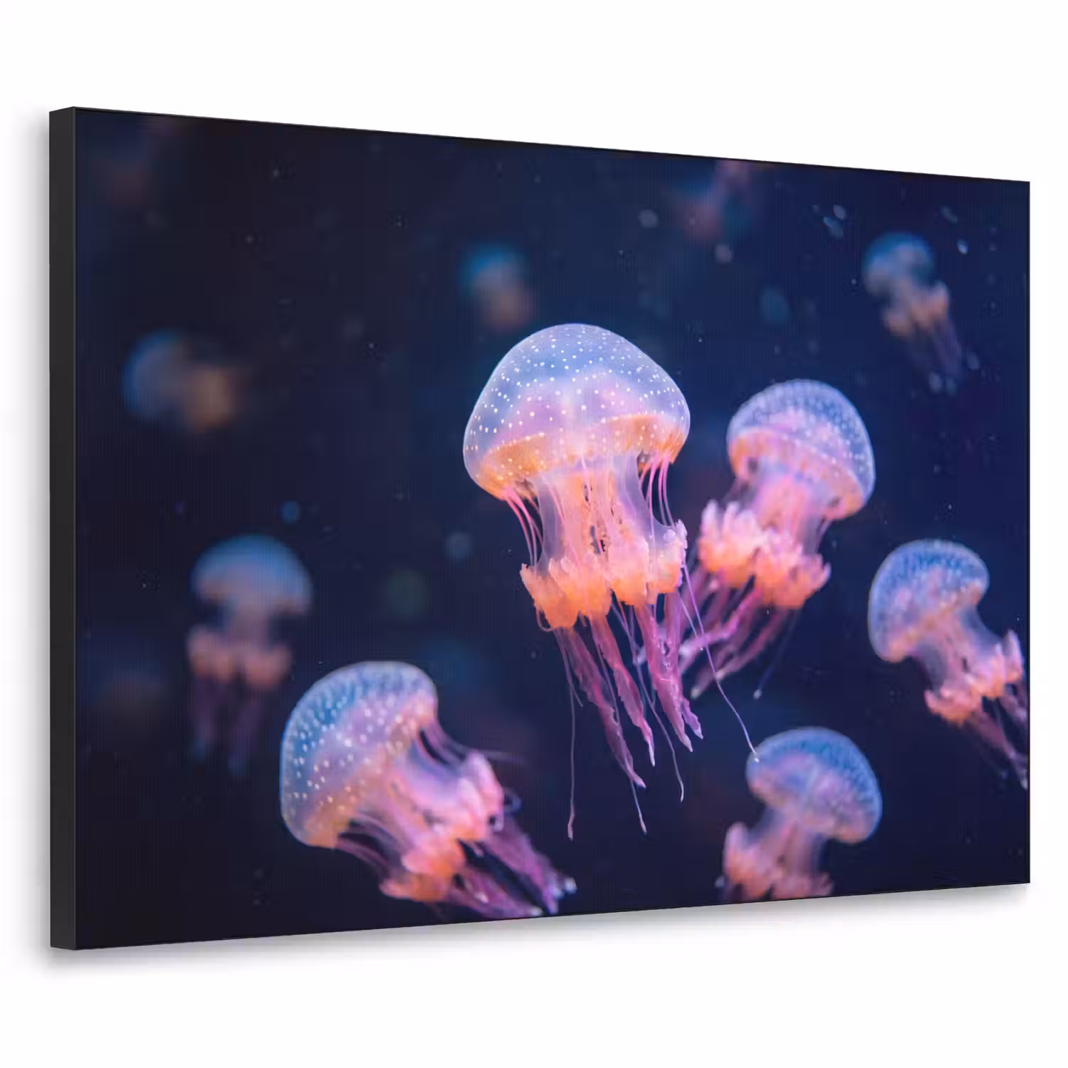 Dier - Onderwater - Natuur - Roze - Mysterieus Textielframe zwart klein -3d