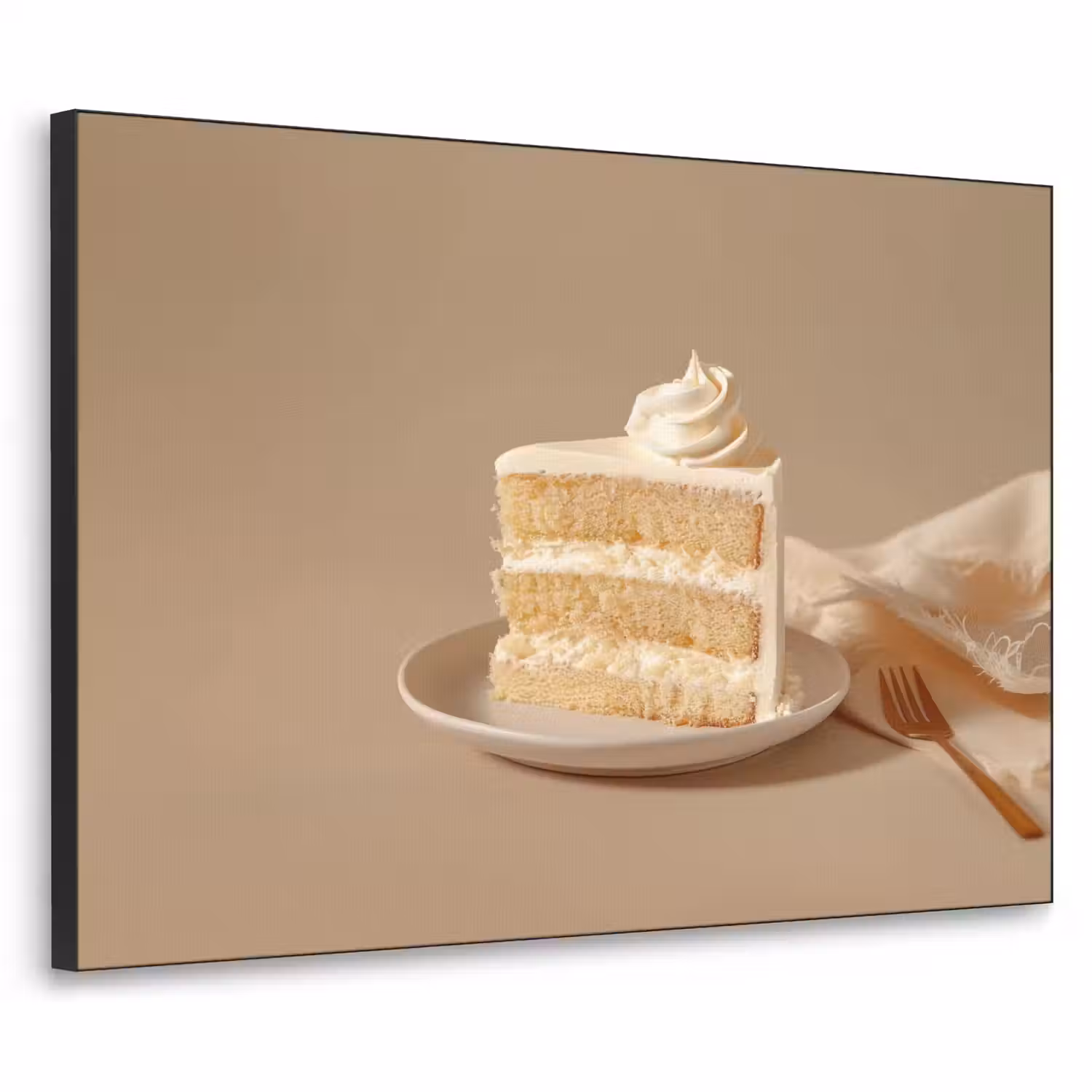 Vanilletaart - Cake - Romig Textielframe - compleet frame klein -3d