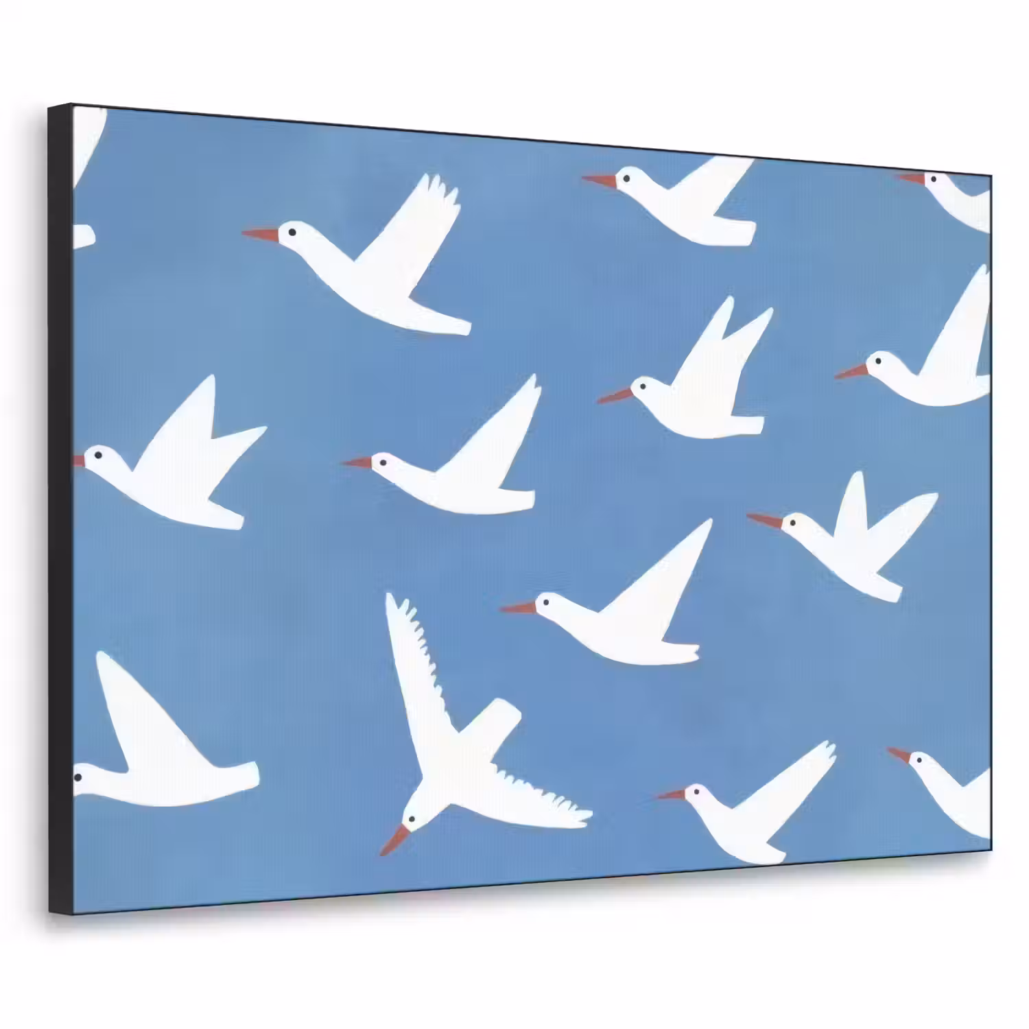 Vogels - Wit - Patroon Textielframe - compleet frame klein -3d