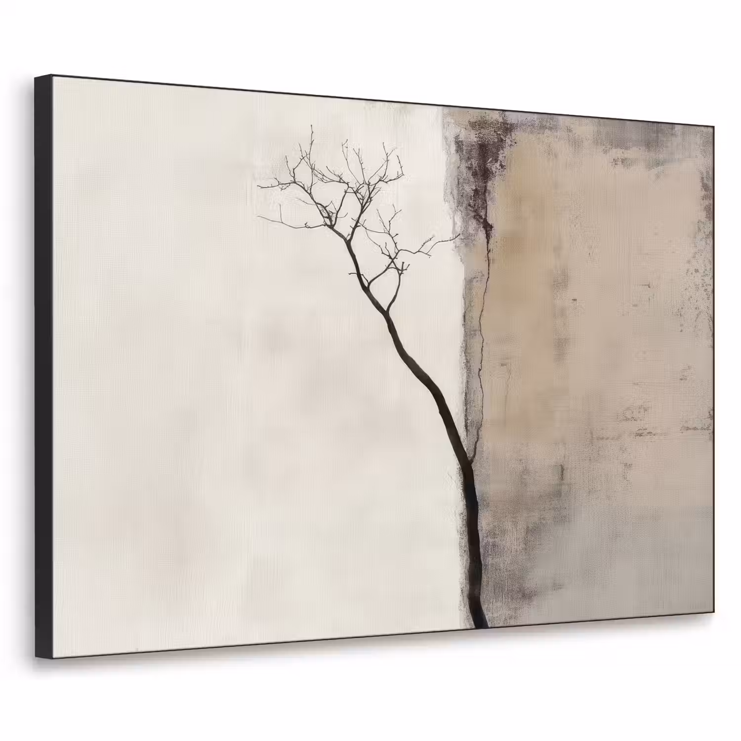 Wabi sabi - Plant - Beige Textielframe - compleet frame klein -3d